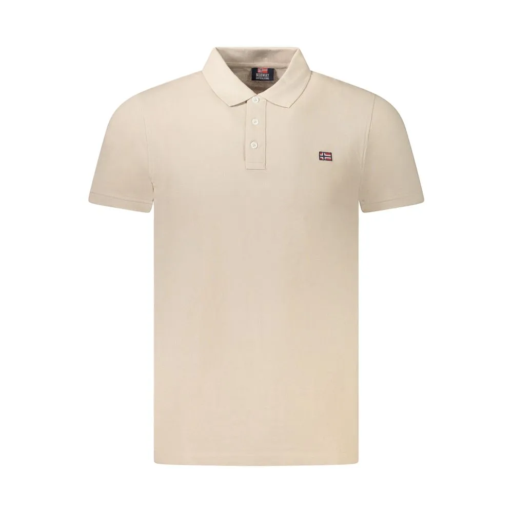 Norway 1963 Men's Beige Cotton Polo Shirt