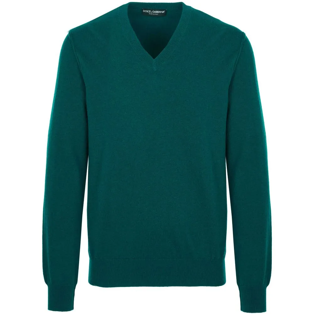 Dolce & Gabbana Men's Green Cashmere Sweater