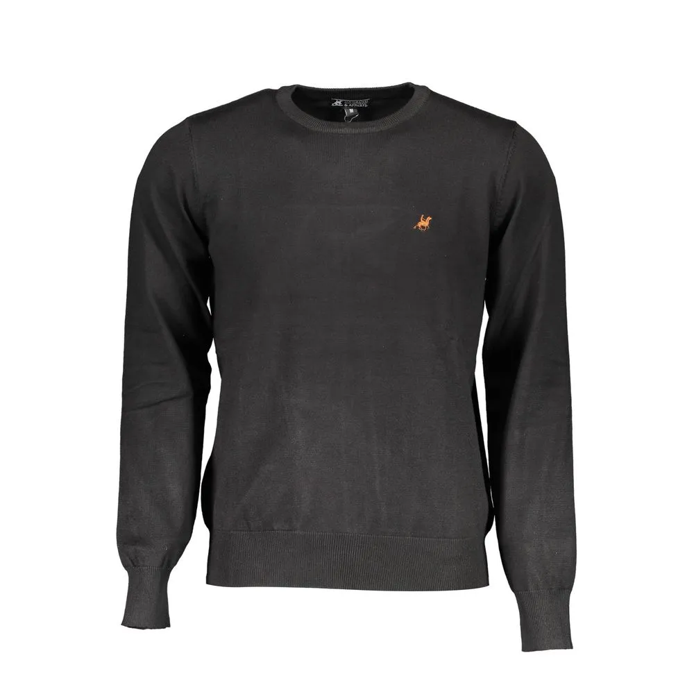 U.S. Grand Polo Men's Black Nylon Sweater