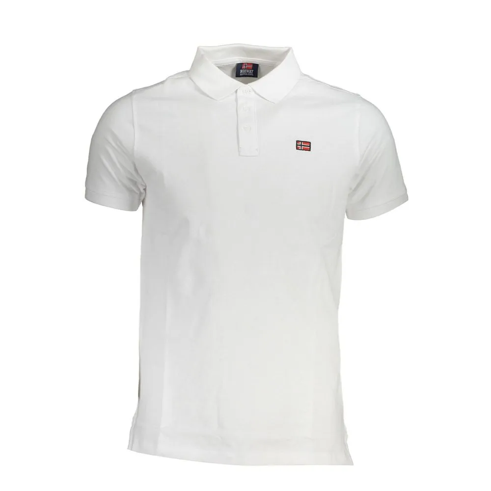 Norway 1963 Men's White Cotton Polo Shirt