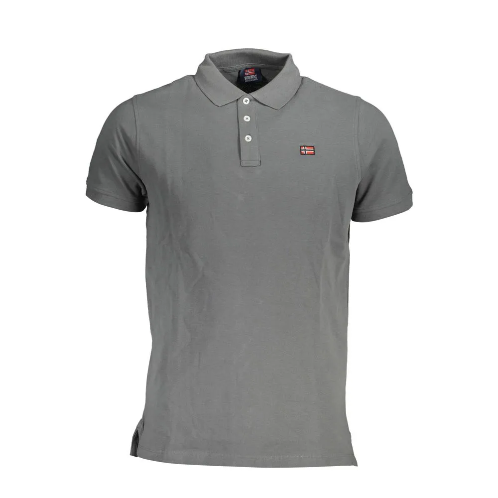 Norway 1963 Men's Gray Cotton Polo Shirt