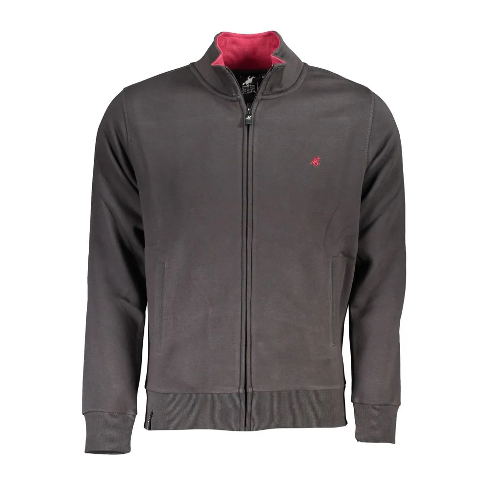 U.S. Grand Polo Men's Elegant Long Sleeve Zip-Up Sweatshirt
