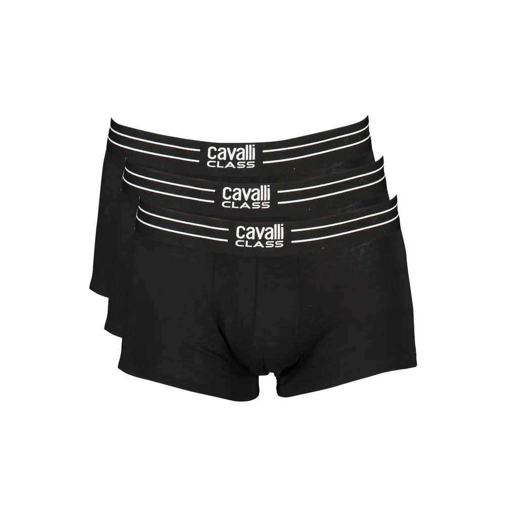 Cavalli Class Men's Black Cotton Underwear