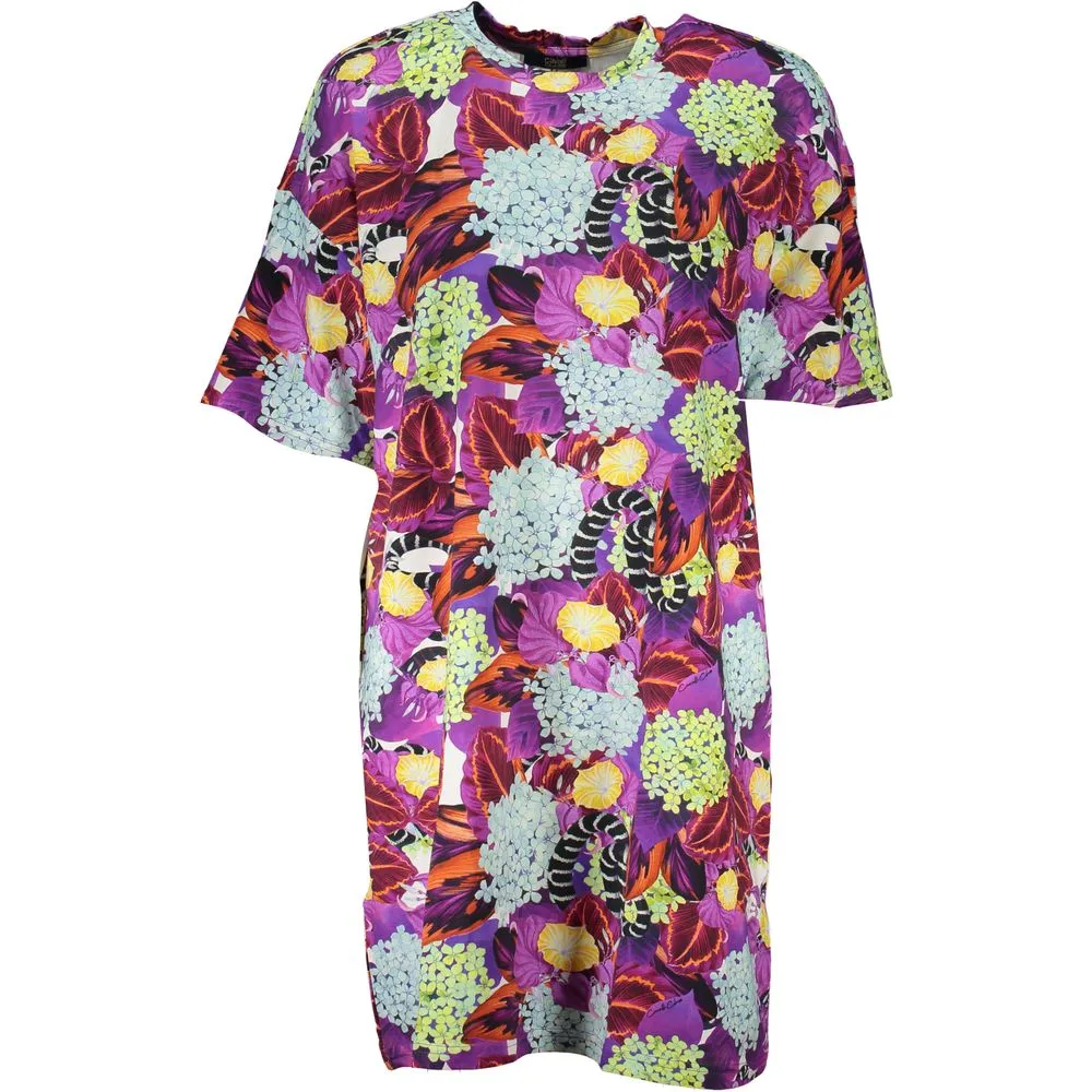 Cavalli Class Women's Purple Cotton Dress