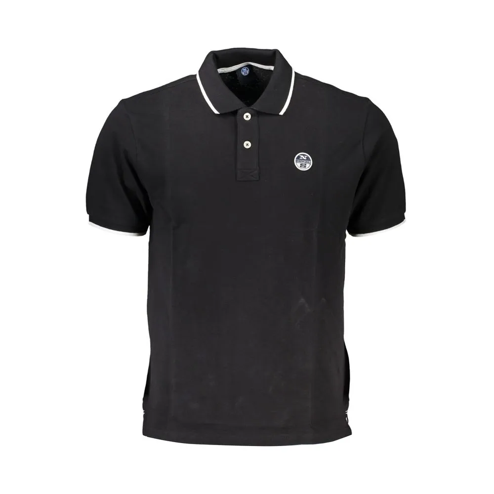 North Sails Men's Black Cotton Polo Shirt