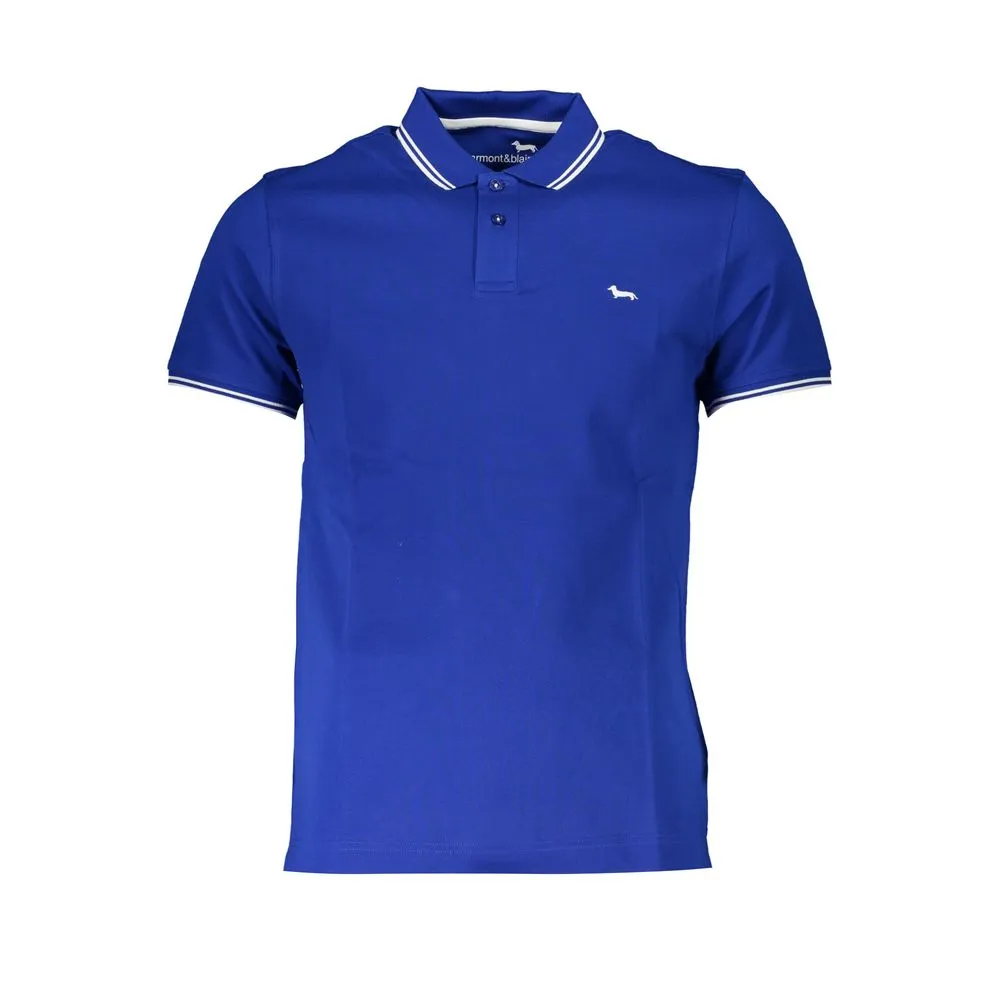 Harmont & Blaine Men's Sleek Short Sleeved Contrast Polo