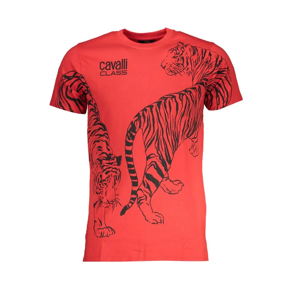 Cavalli Class Men's Red Cotton T-Shirt
