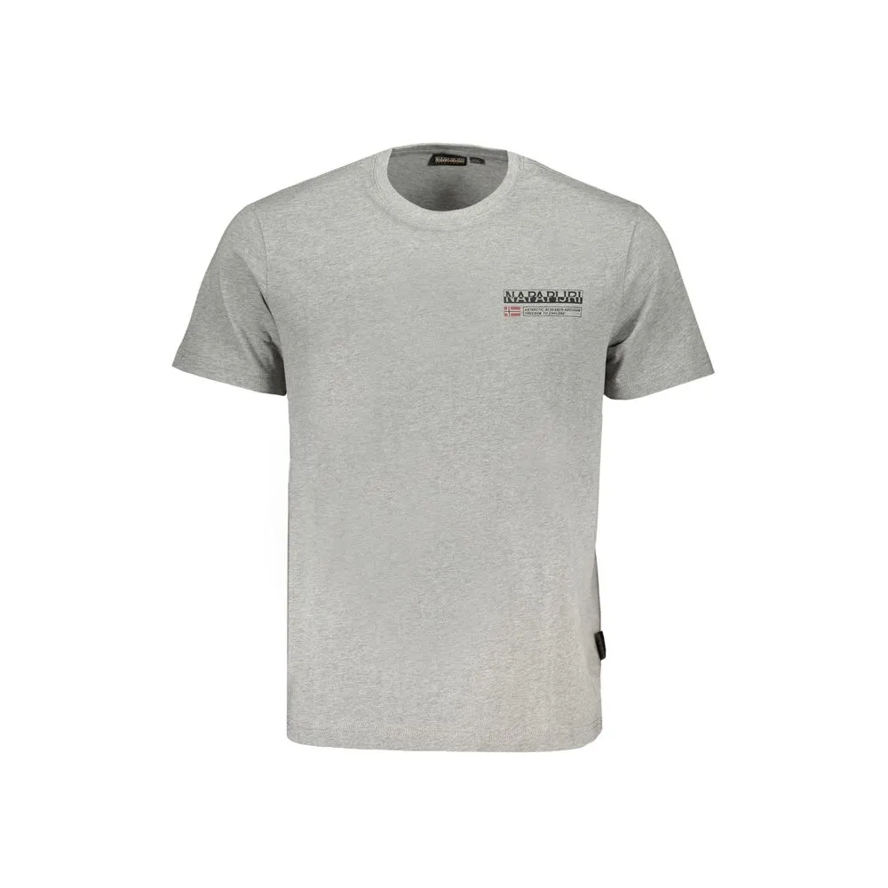 Napapijri Men's Gray Cotton T-Shirt