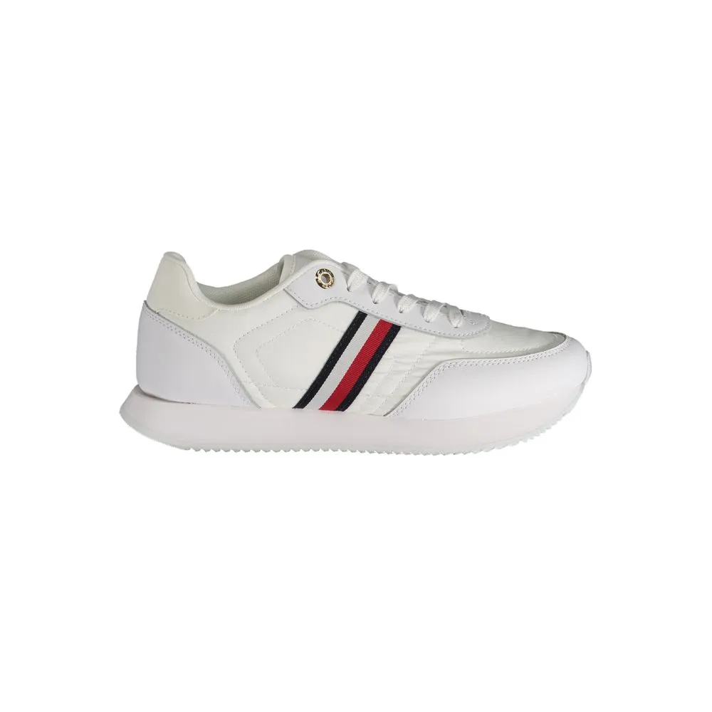 Tommy Hilfiger Women's White Polyester Sneaker