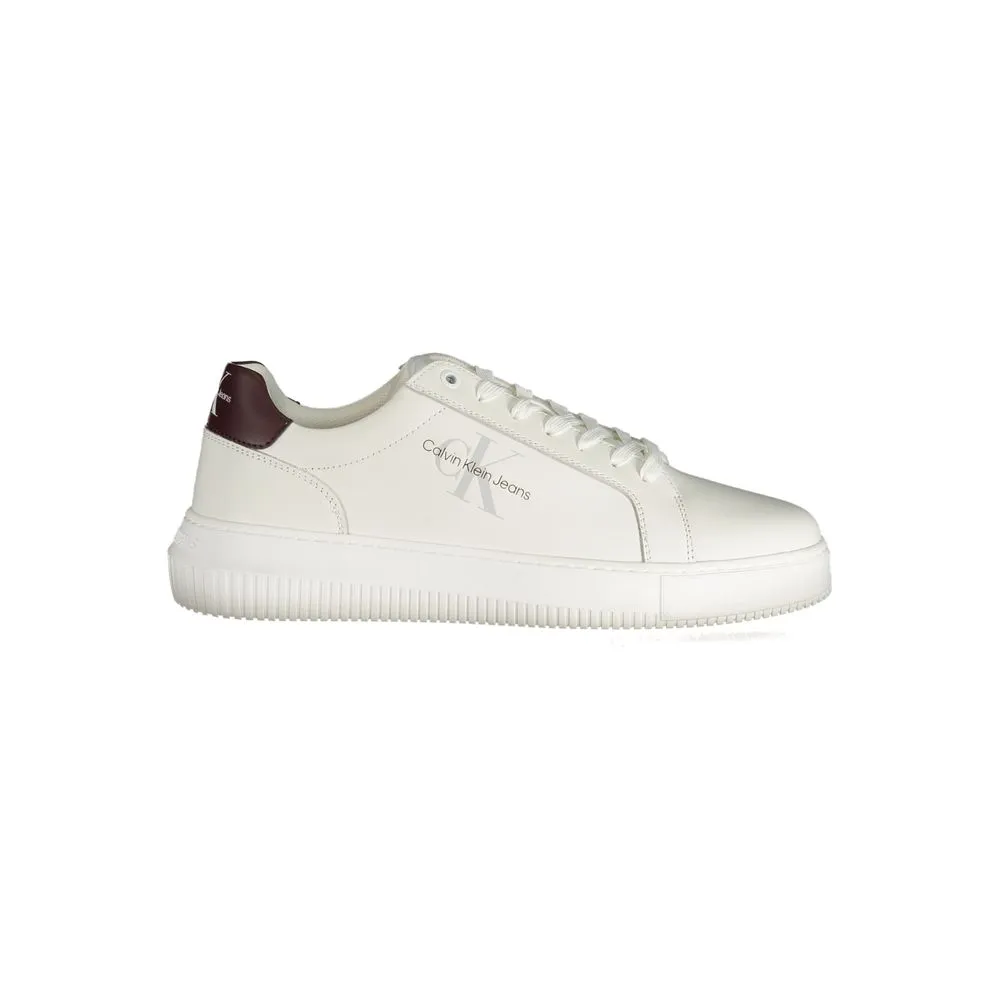 Calvin Klein Men's White Polyester Sneaker