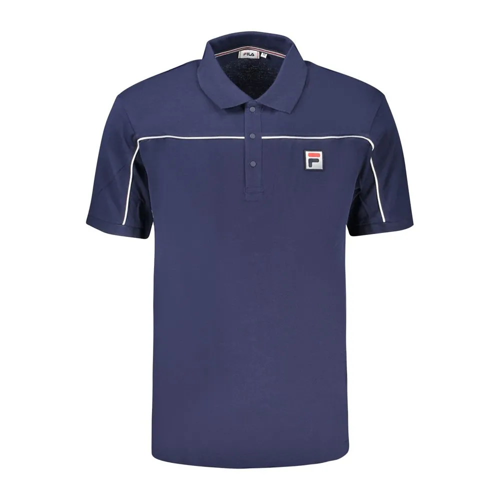 Fila Blue Cotton Men Polo Shirt