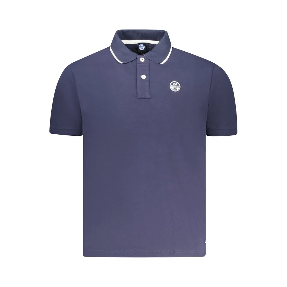 North Sails Blue Cotton Men Polo Shirt