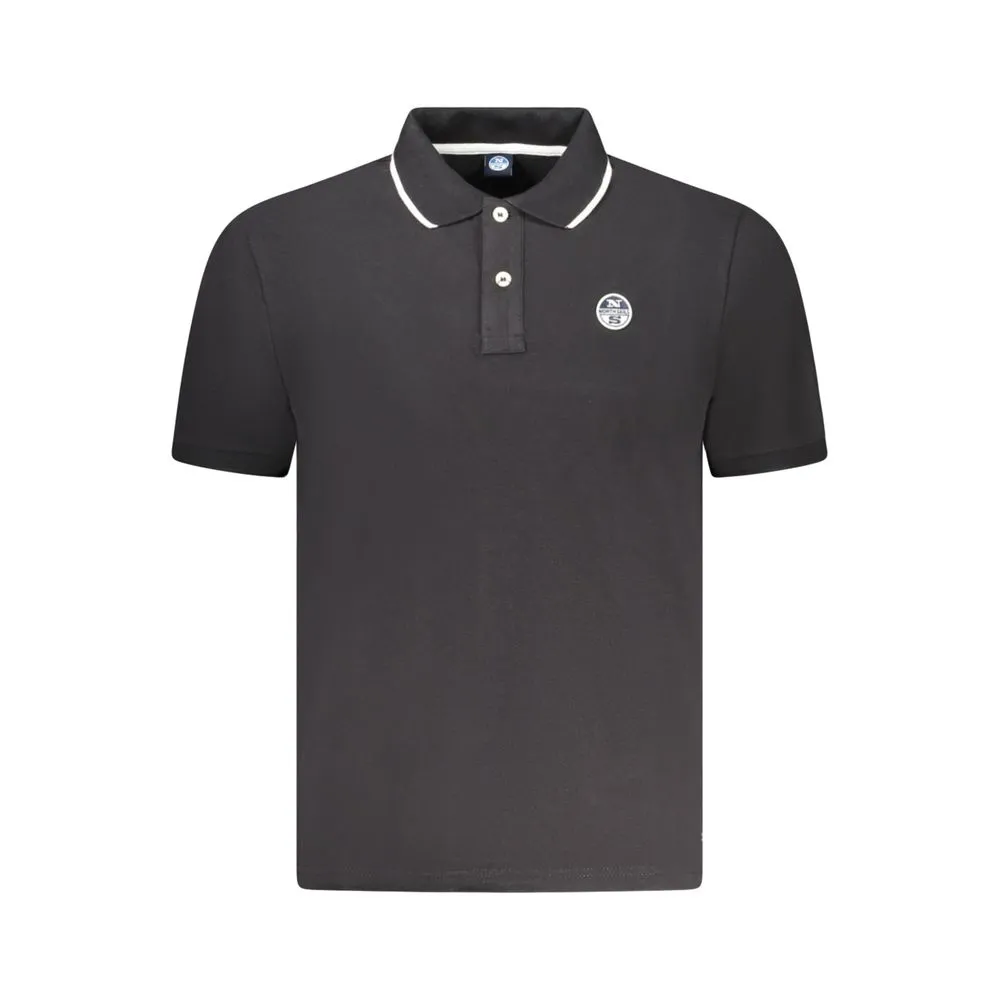 North Sails Men's Black Cotton Mens Polo Shirt