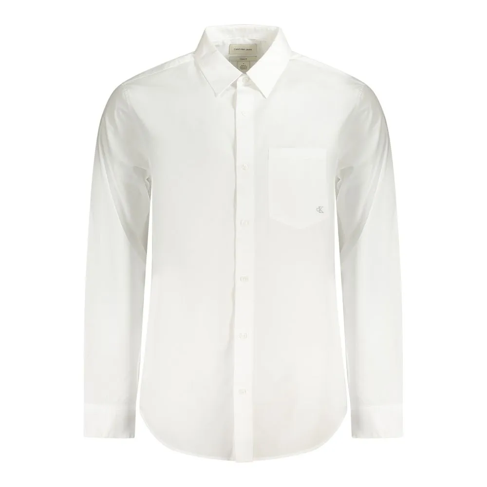 Calvin Klein Men's White Cotton Shirt
