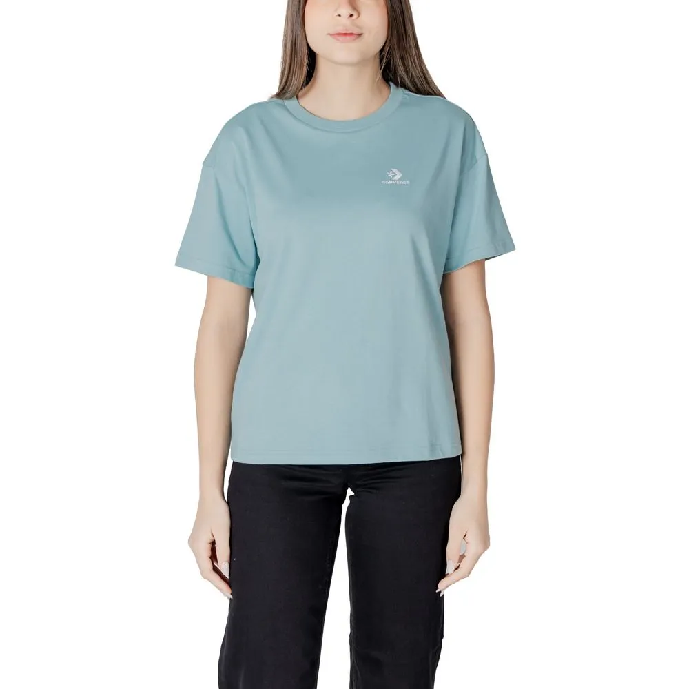 Converse Women's Green Cotton Tops & T-Shirt