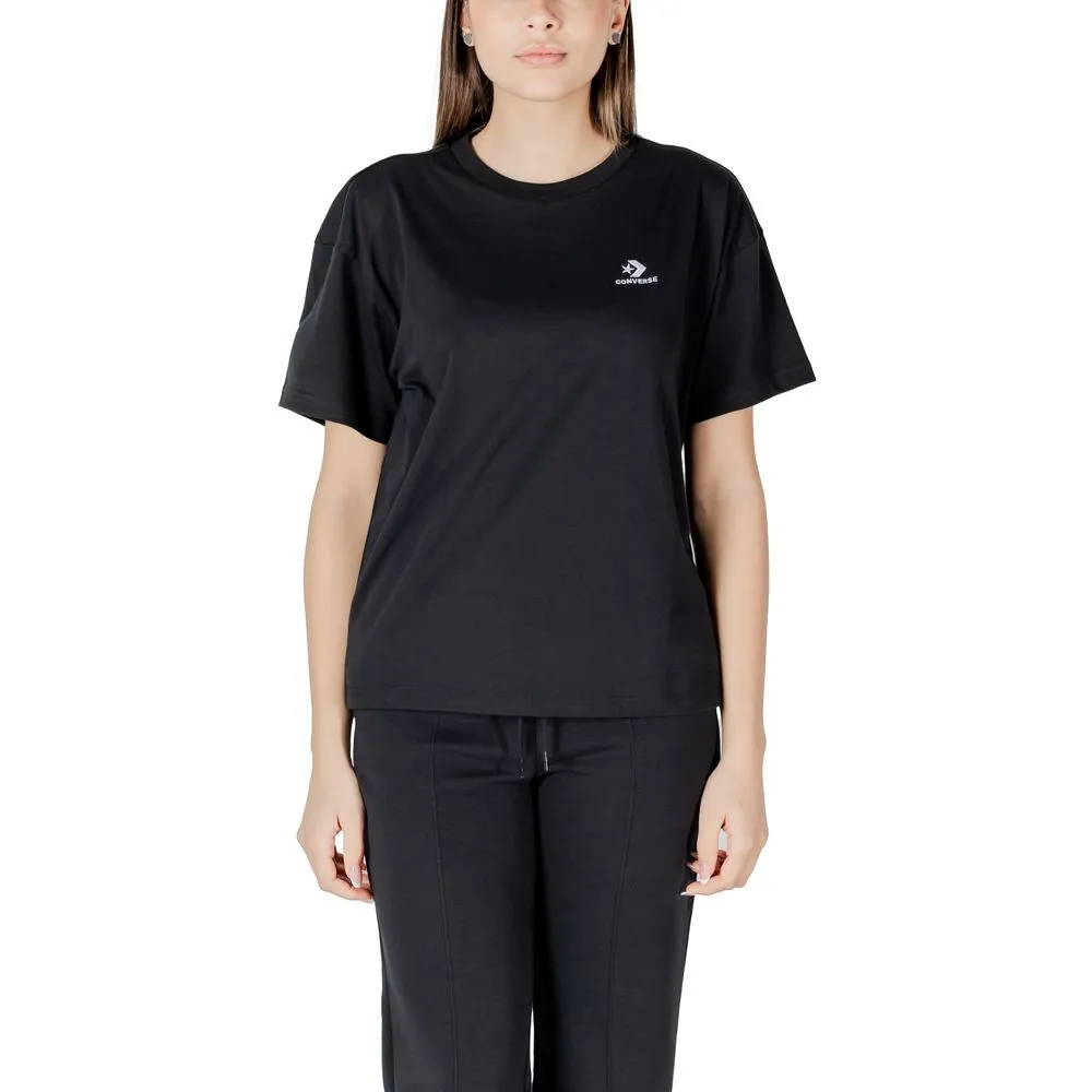 Converse Women's Black Cotton Tops & T-Shirt