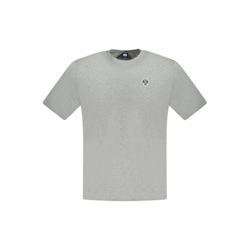 North Sails Gray Cotton Men T-Shirt