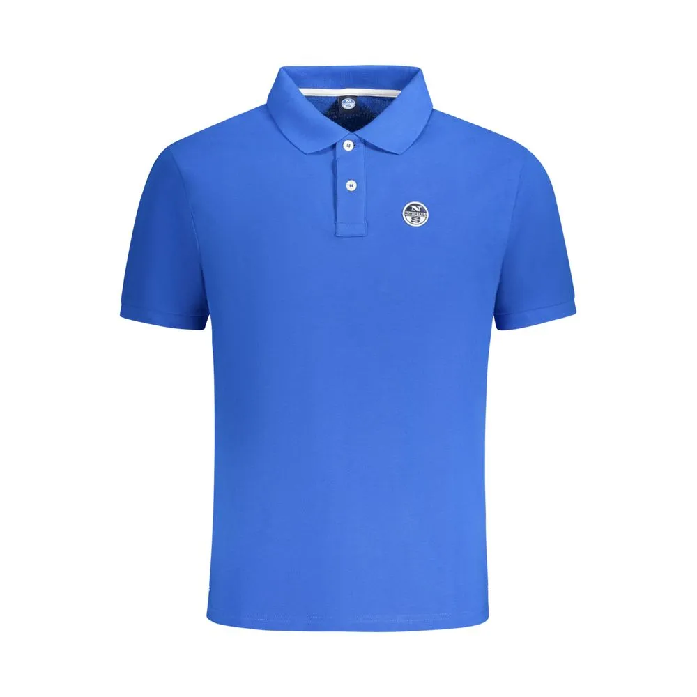 North Sails Blue Cotton Men Polo Shirt