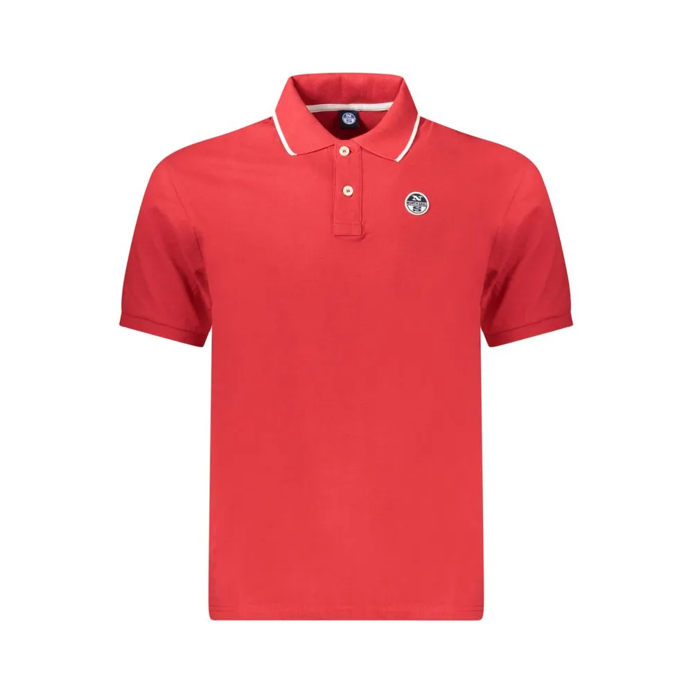 North Sails Red Cotton Men Polo Shirt