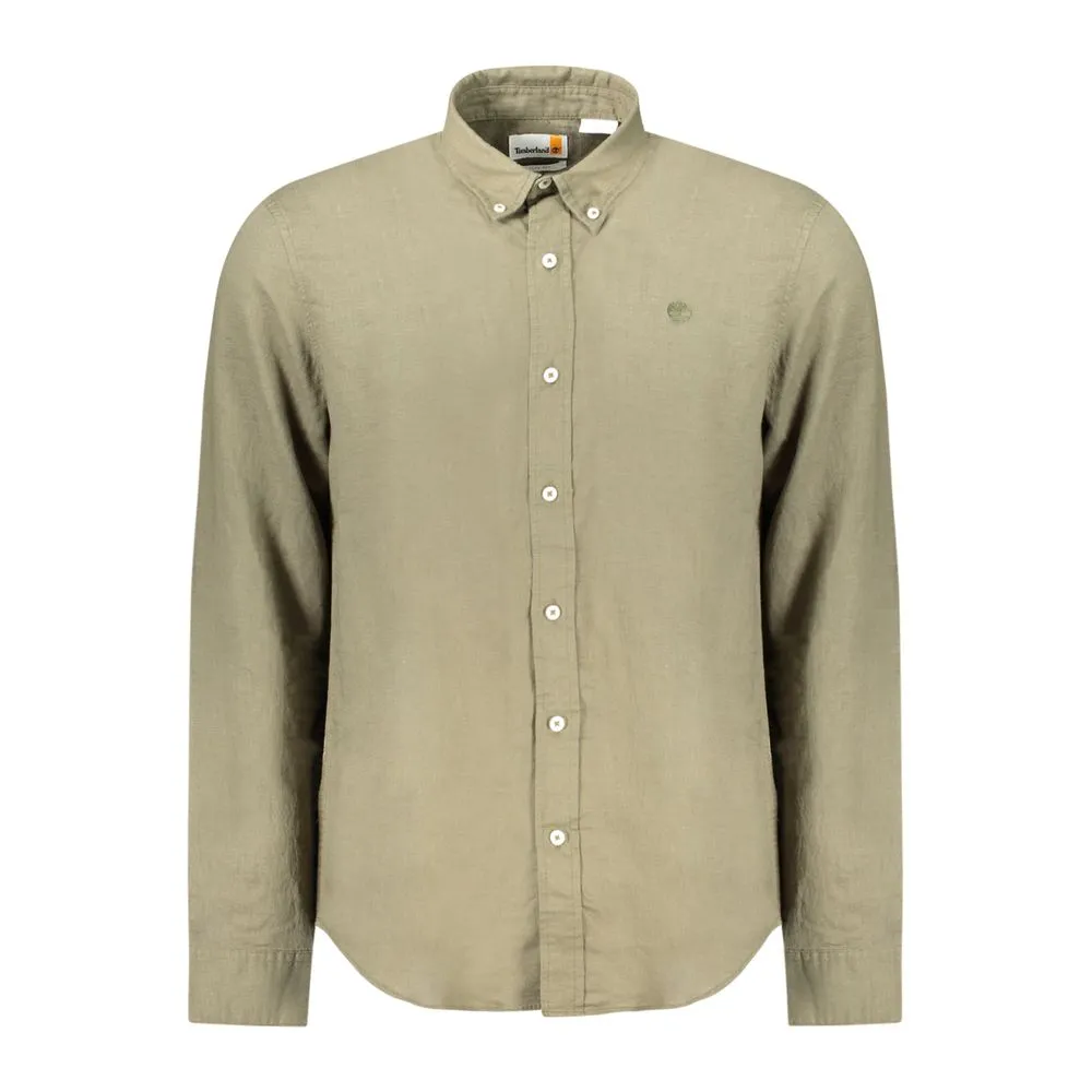 Timberland Men's Green Cotton Shirt