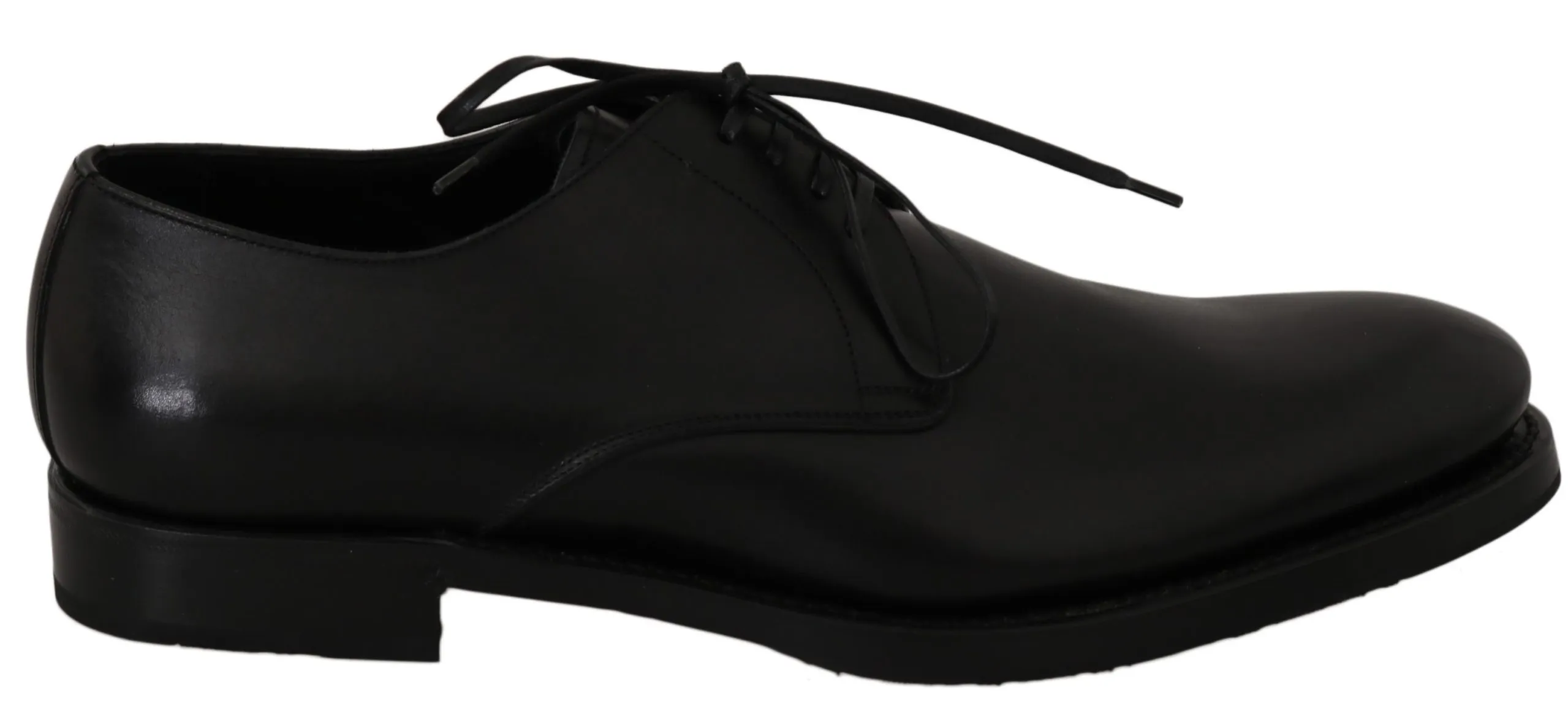 Dolce & Gabbana Men's Elegant Black Leather Derby Dress Shoes