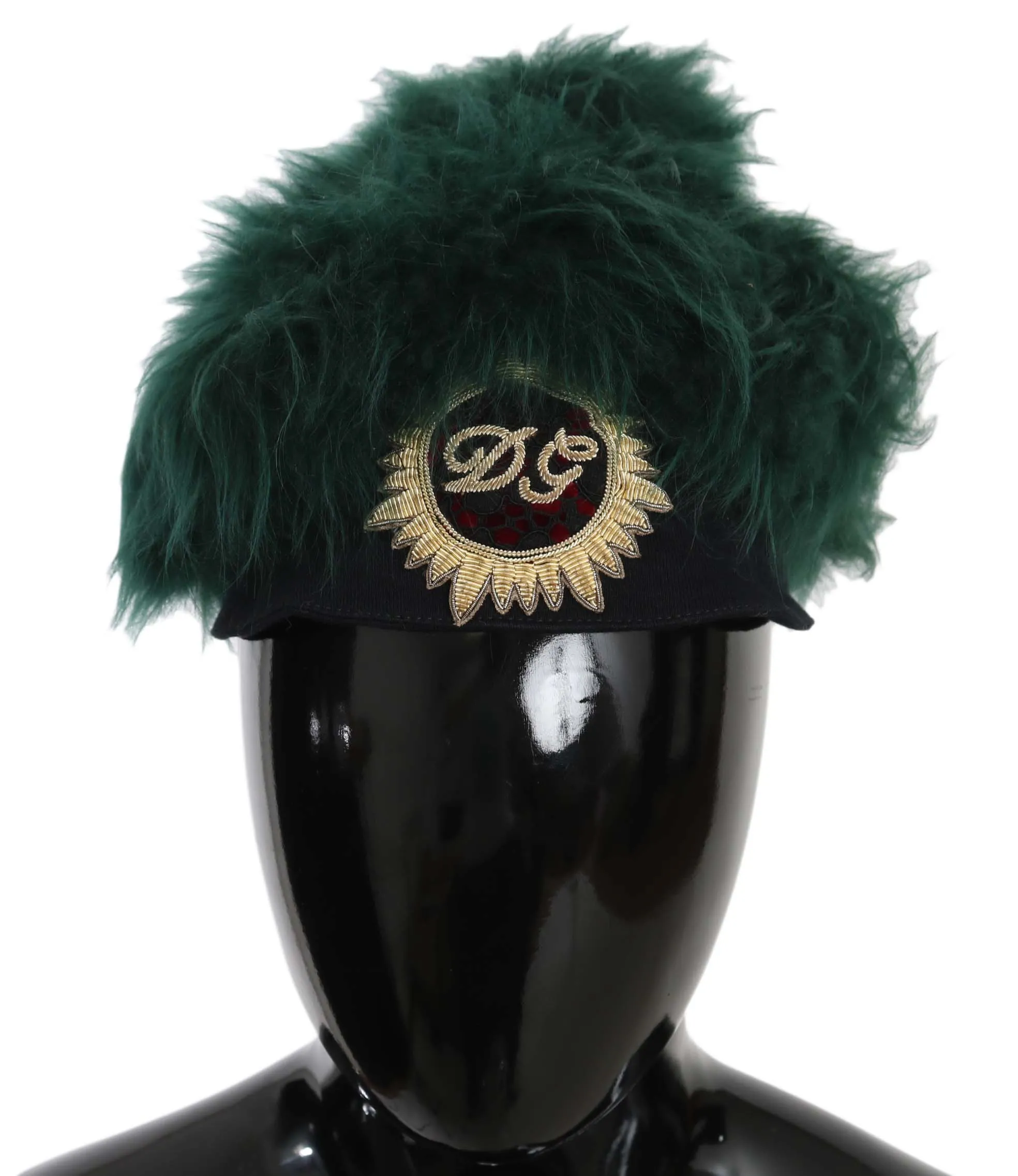 Dolce & Gabbana Women's Elegant Emerald Cashmere Cloche Cap