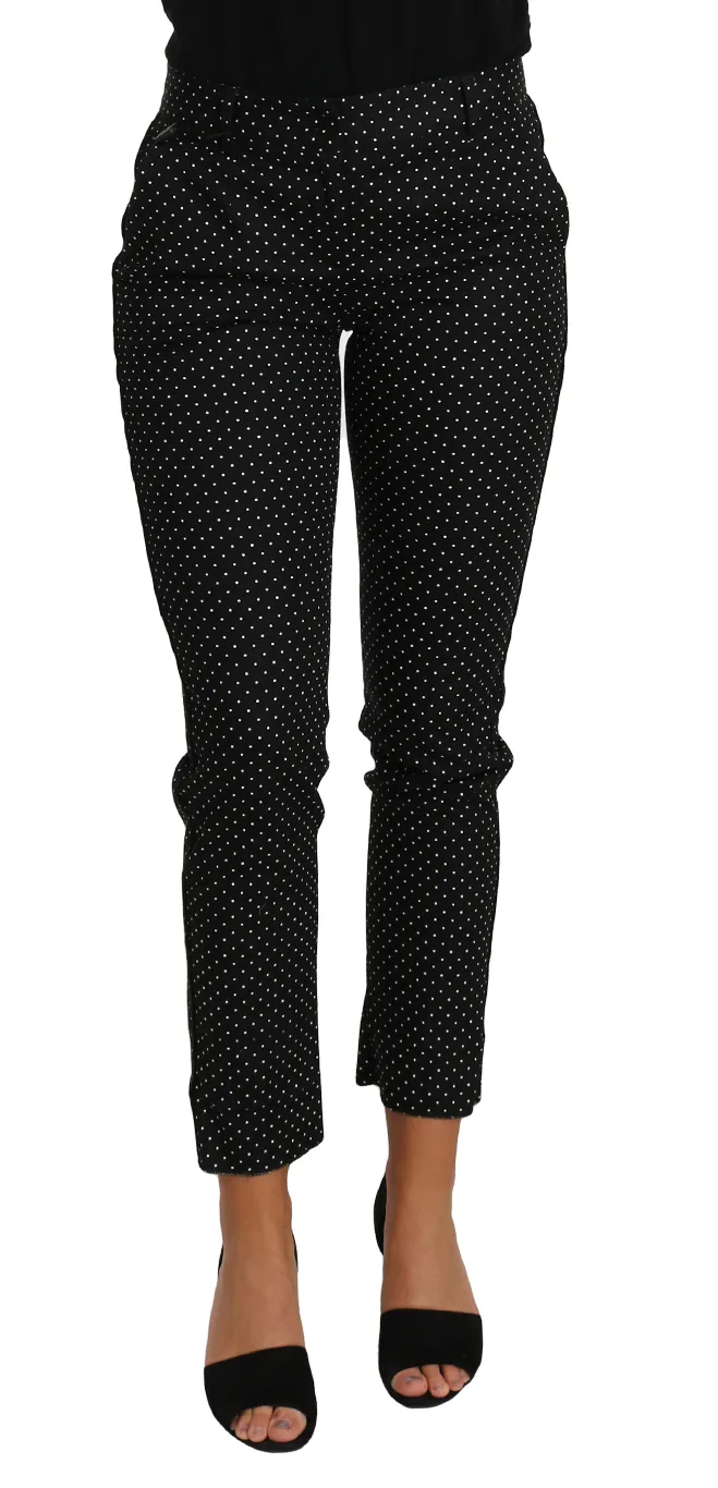 Dolce & Gabbana Women's Elegant Polka Dot Cropped Trousers