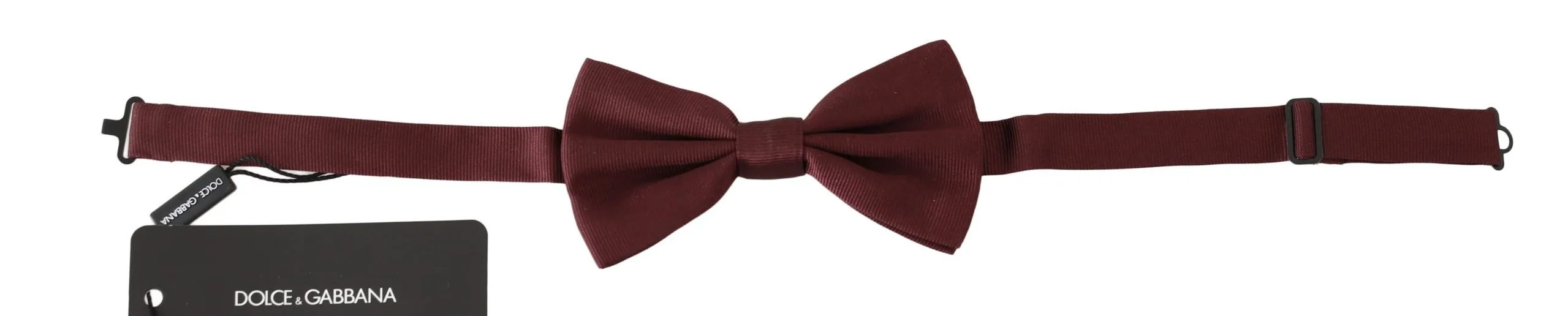 Dolce & Gabbana Men's Elegant Maroon Silk Bow Tie