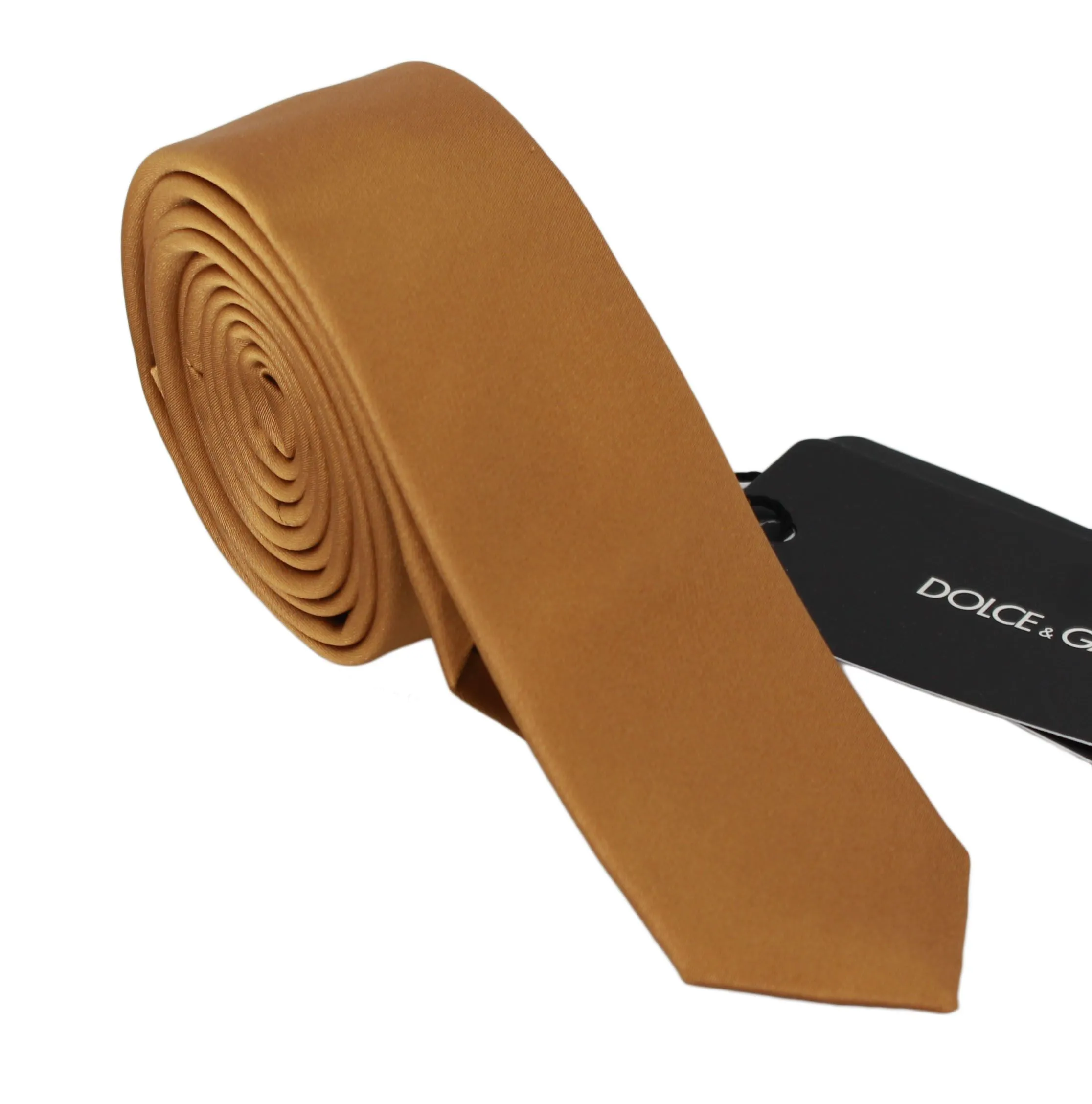 Dolce & Gabbana Men's Elegant Silk Brown Tie for Sophisticated Style