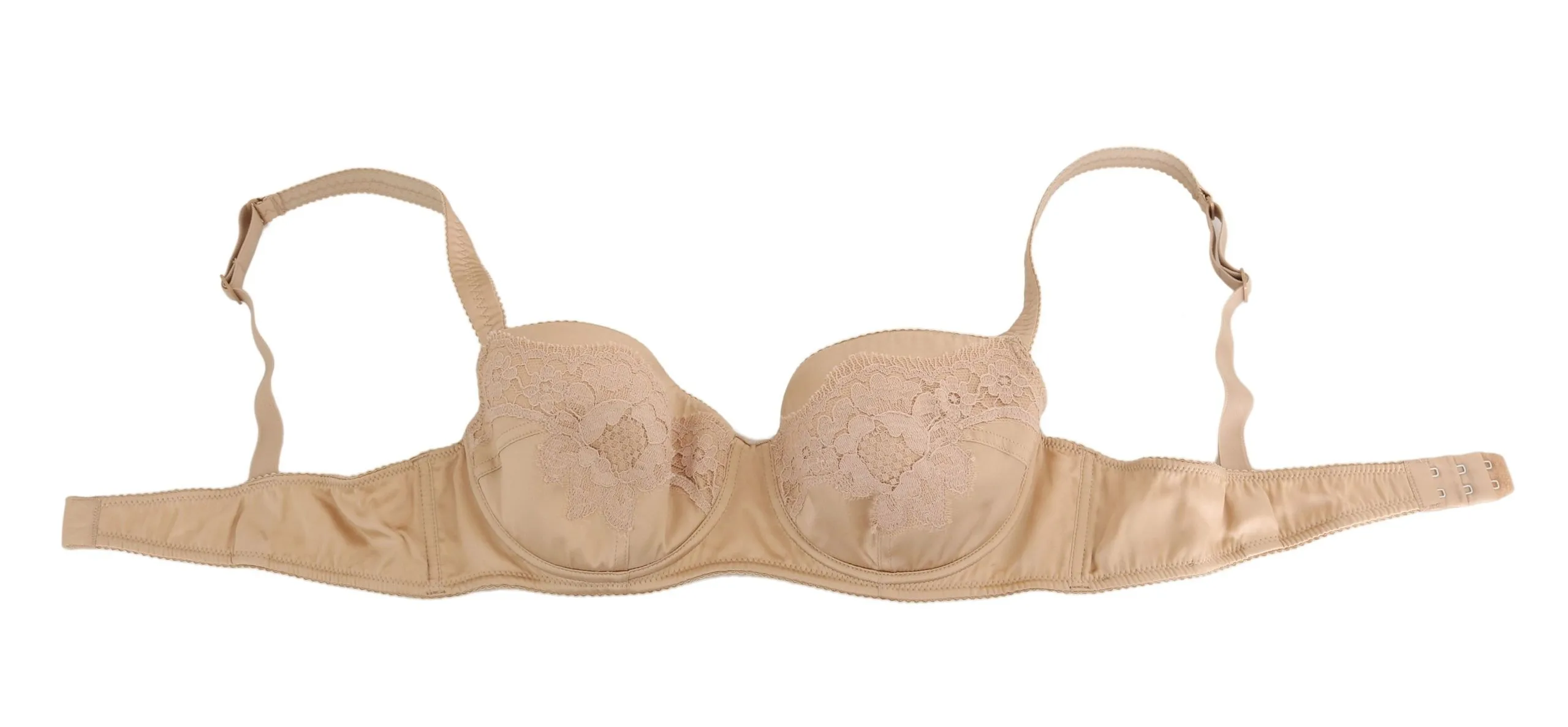 Dolce & Gabbana Women's Elegant Beige Floral Silk Lingerie Set