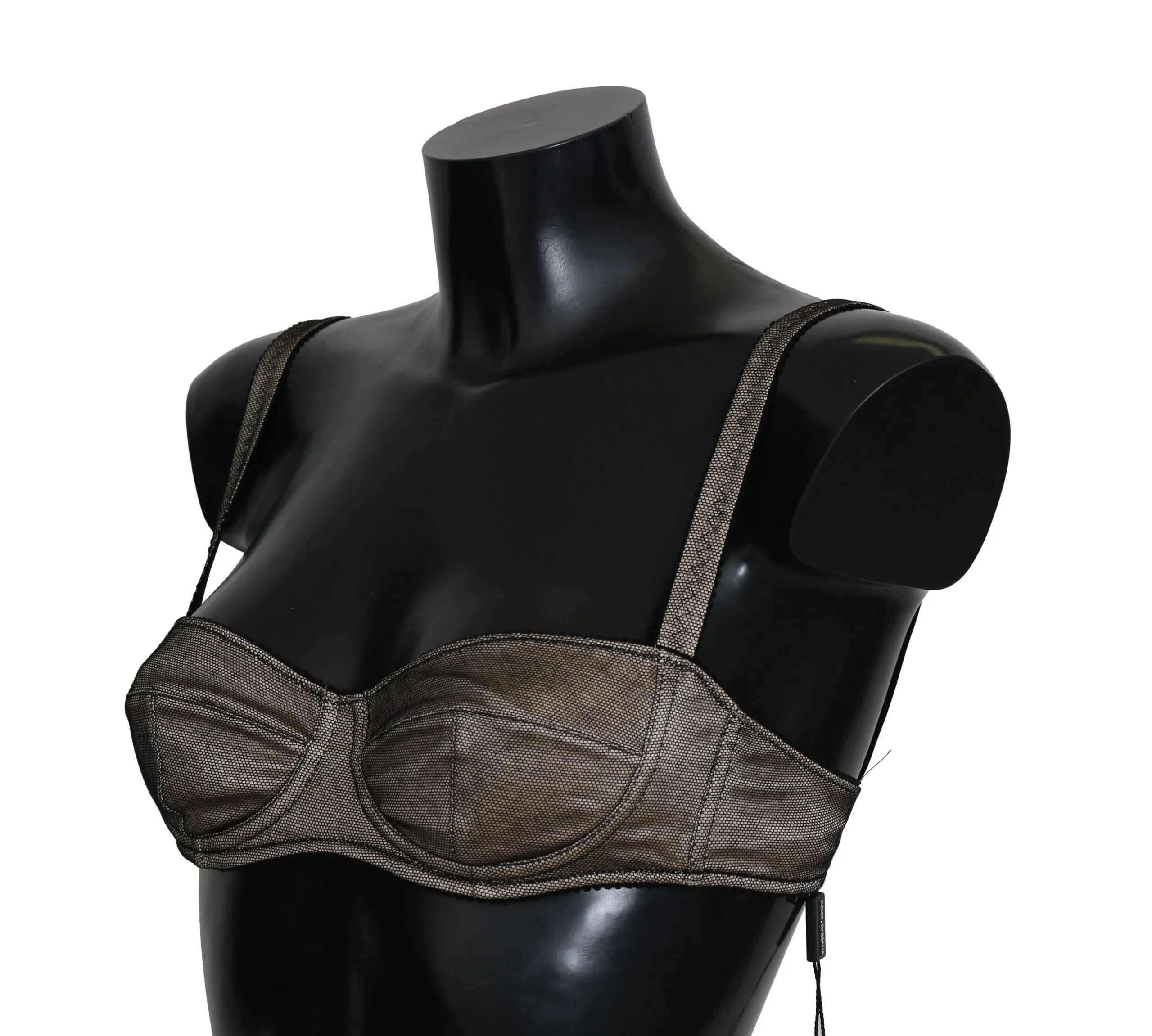 Dolce & Gabbana Women's Elegant Brown Stretch Bra Womens Underwear