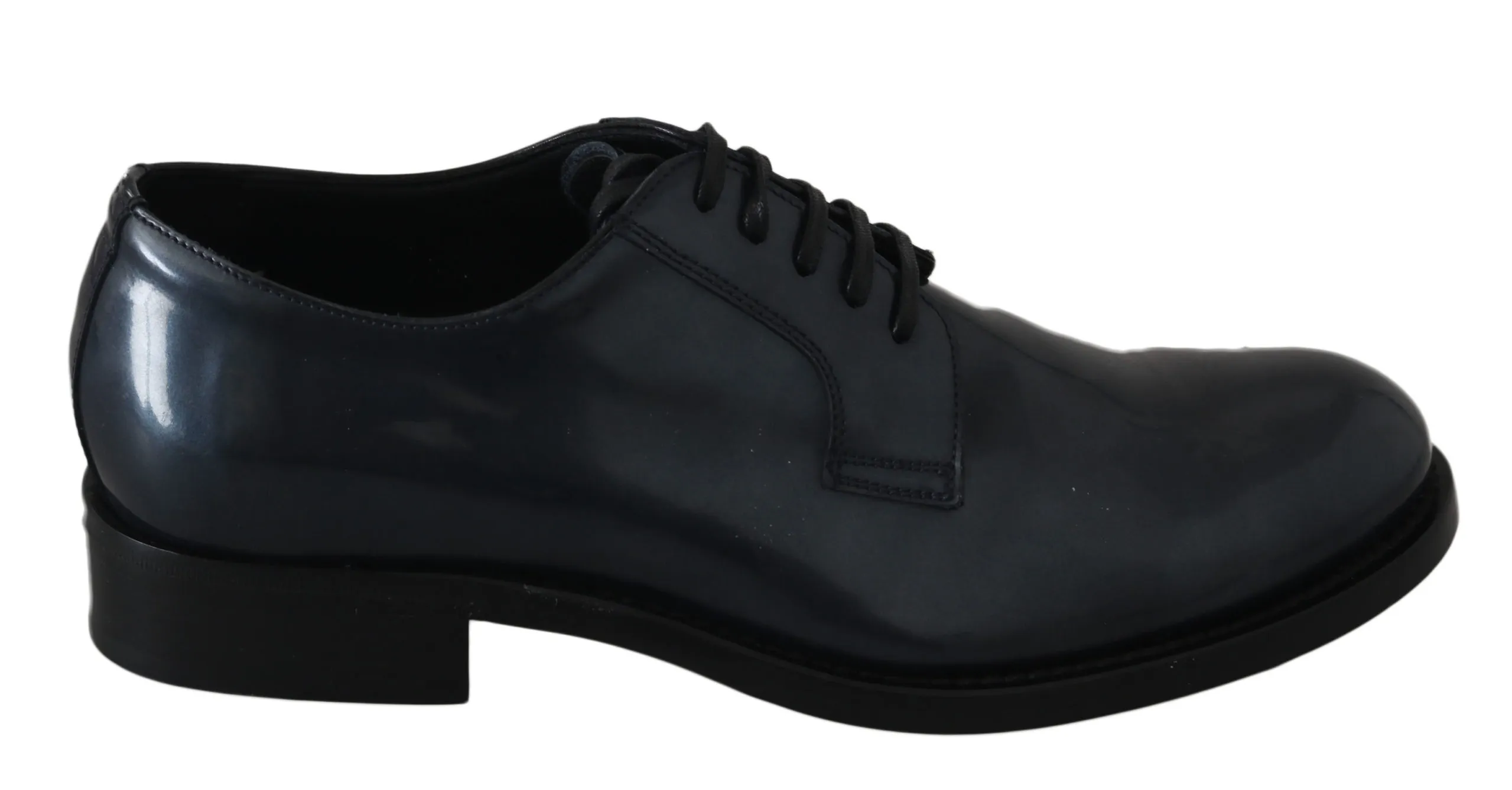 Dolce & Gabbana Men's Elegant Blue Leather Derby Dress Shoes