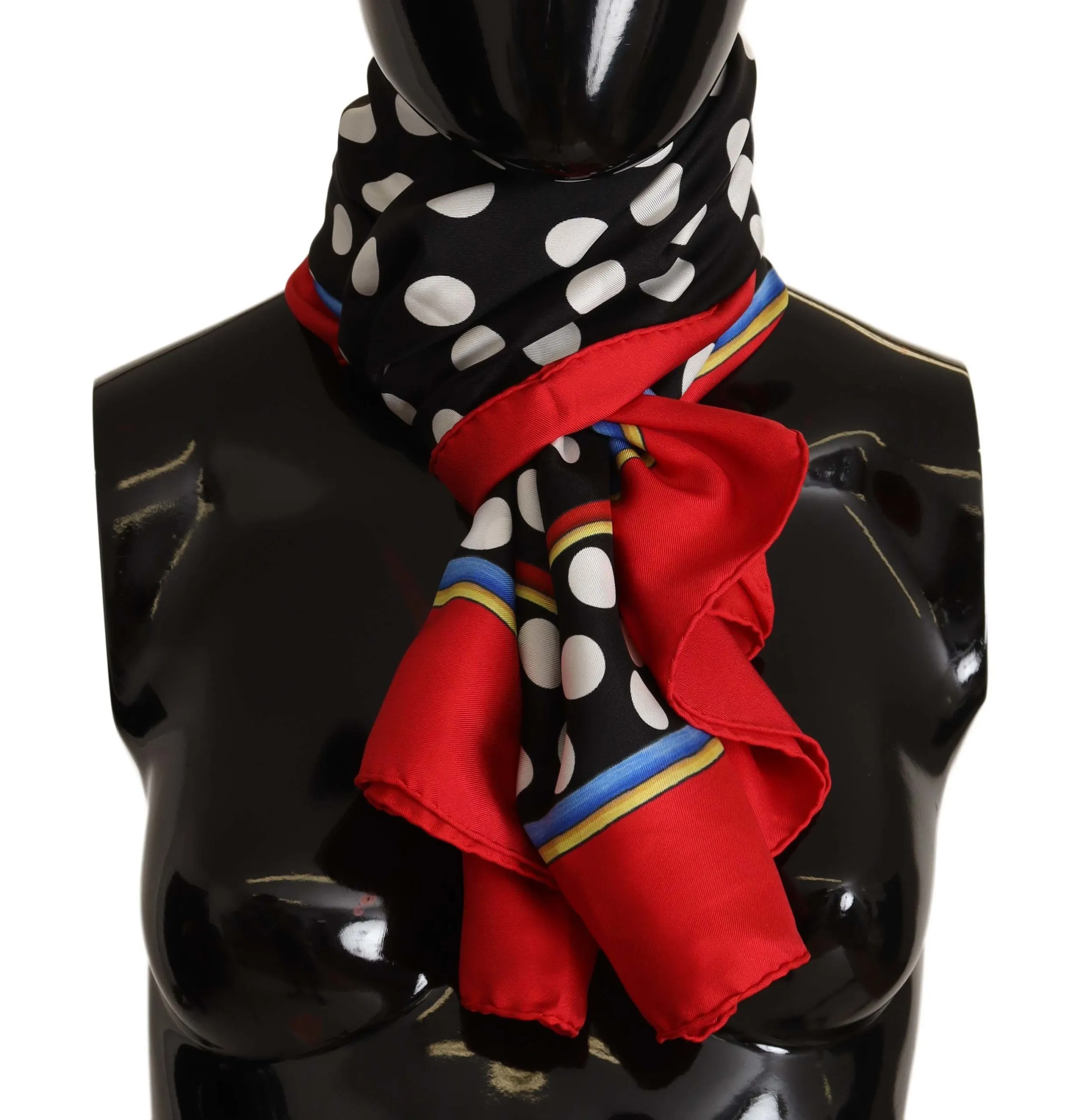 Dolce & Gabbana Women's Elegant Polka Dot Silk Square Scarf