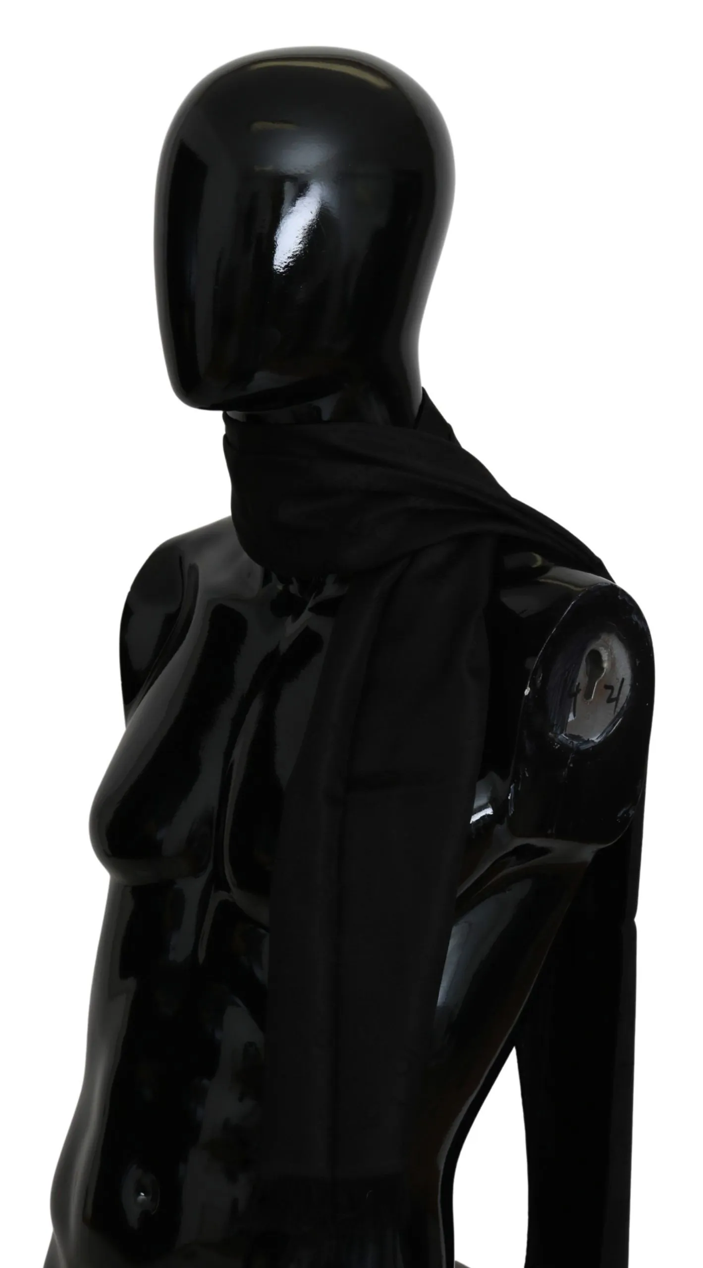Costume National Elegant Black Silk Men's Scarf