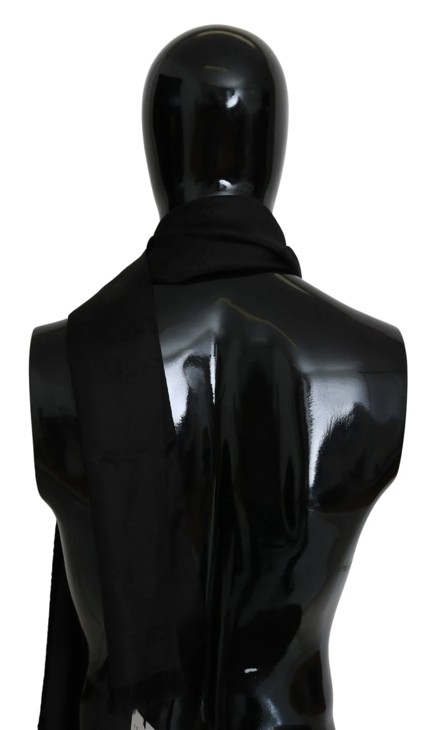Costume National Elegant Black Silk Men's Scarf