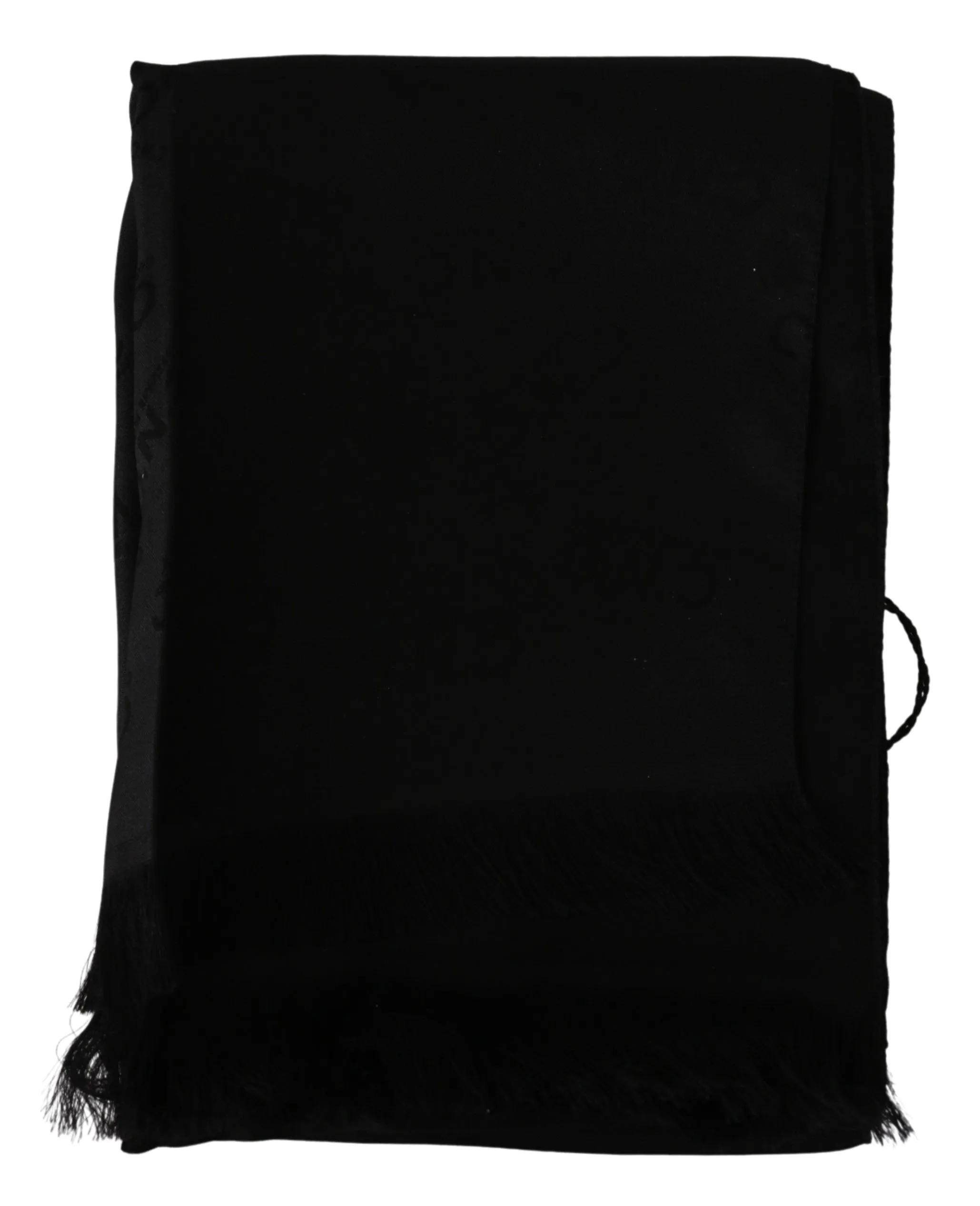 Costume National Elegant Black Silk Men's Scarf