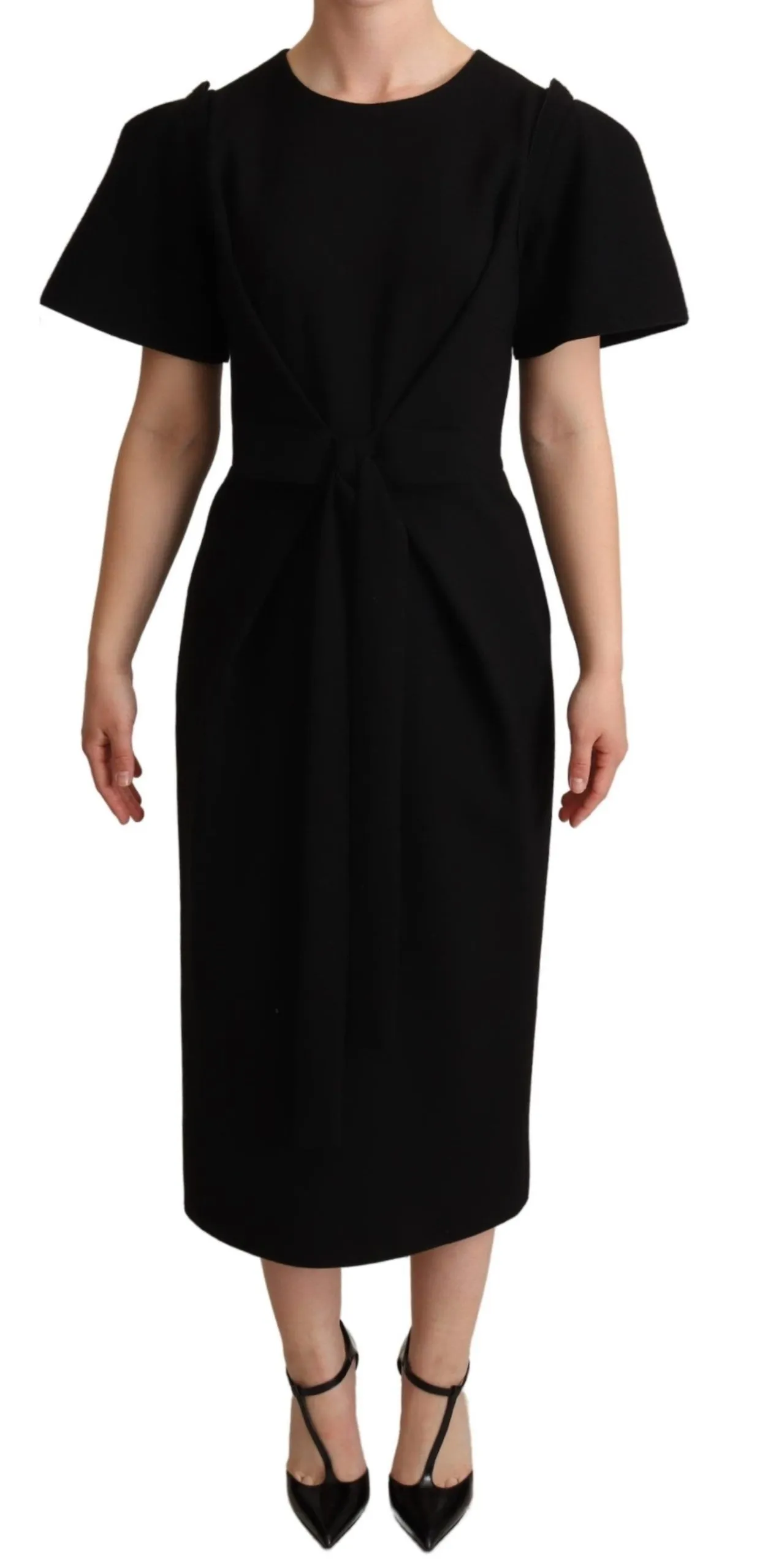 Dolce & Gabbana Women's Elegant Voluminous Bow Midi Dress