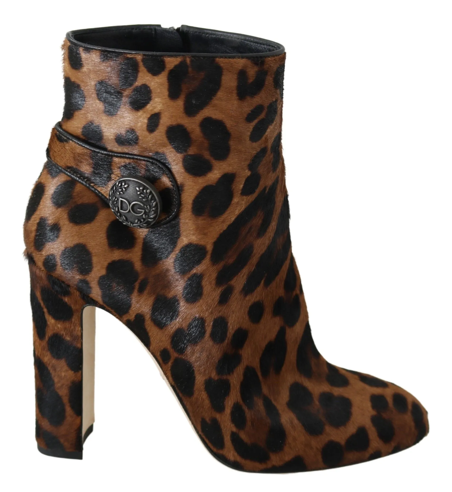 Dolce & Gabbana Women's Leopard-Print Calf Hair Ankle Boots