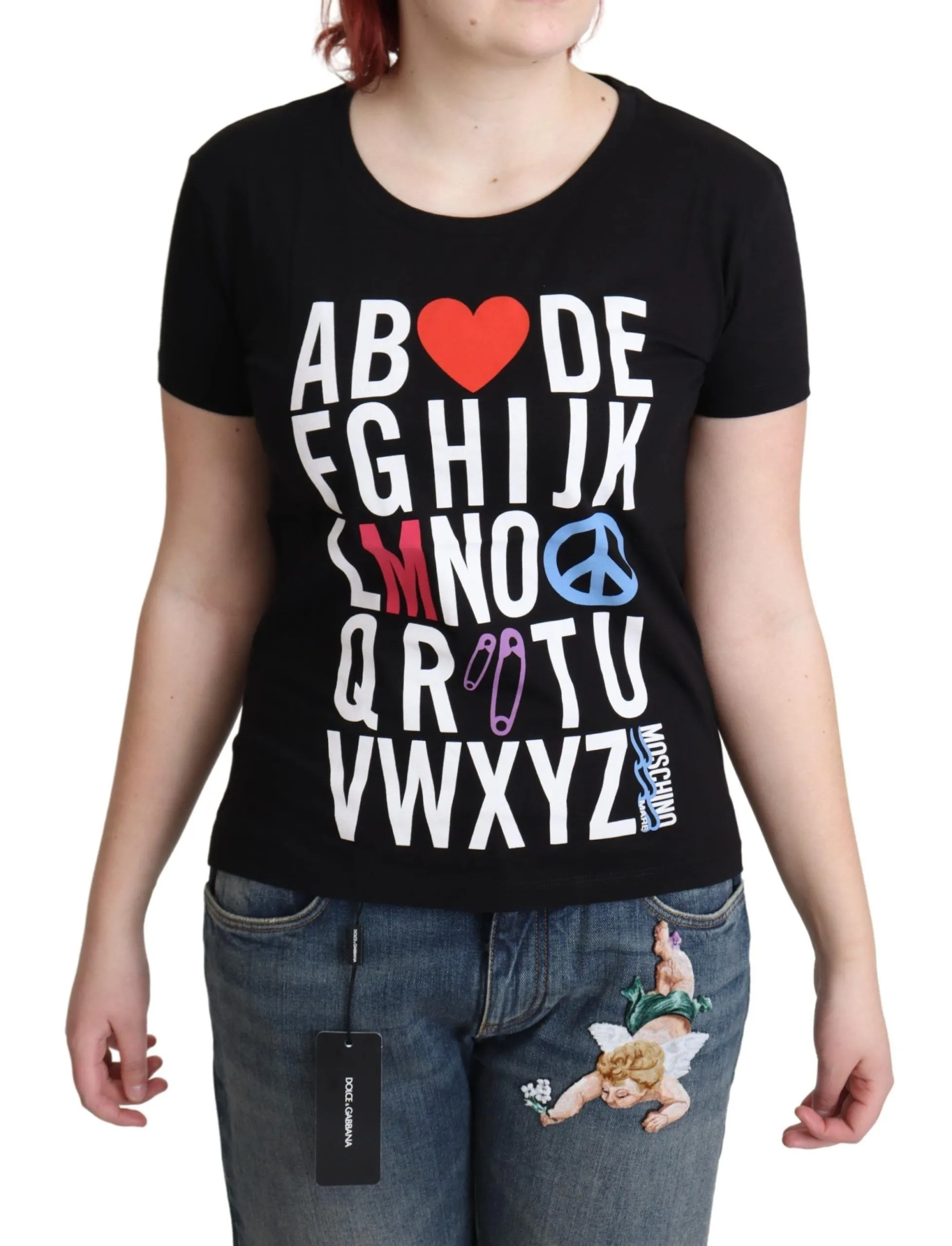 Moschino Women's Chic Alphabet Print Cotton Tee