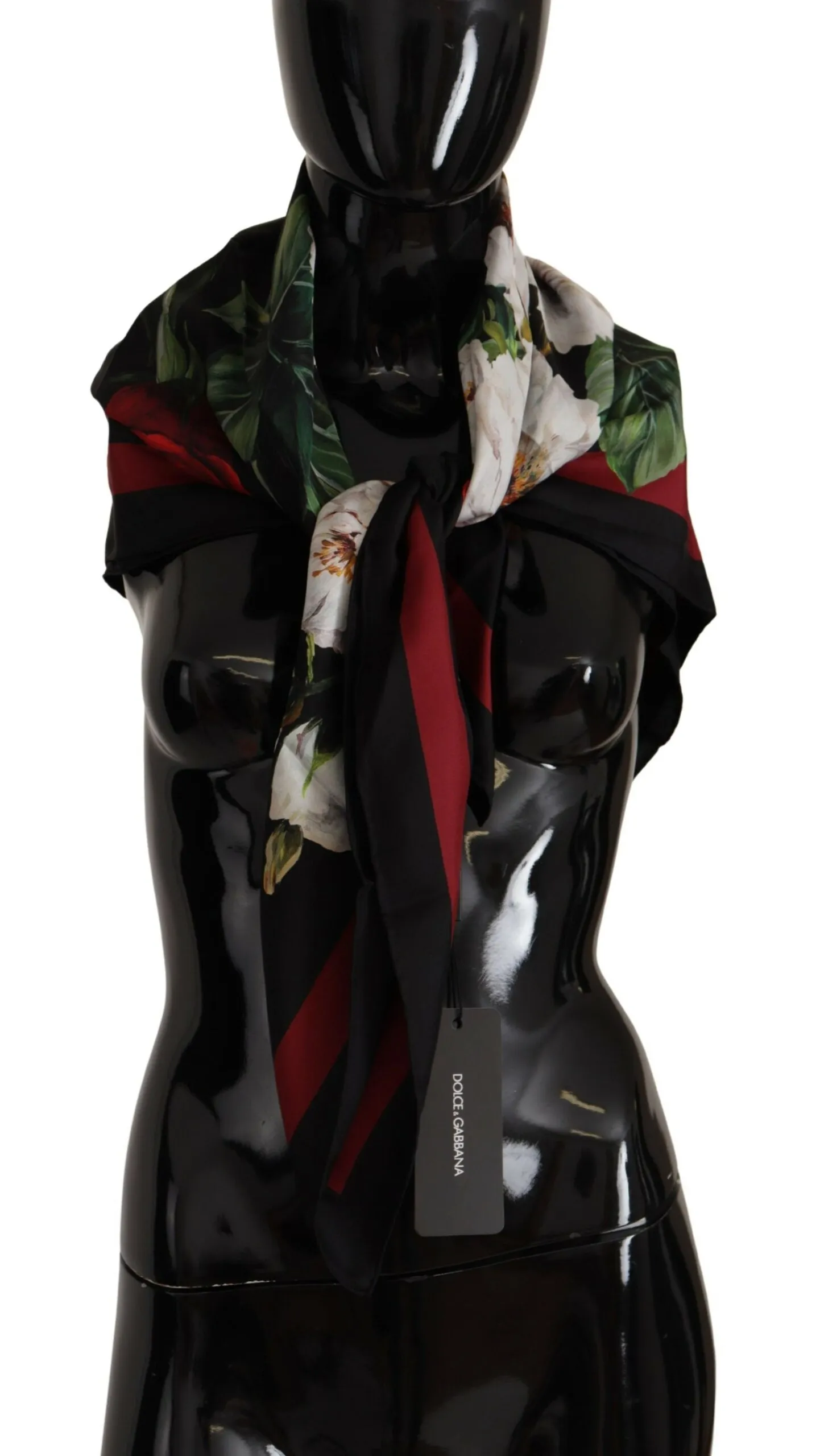 Dolce & Gabbana Women's Elegant Silk Square Scarf with Rose Print