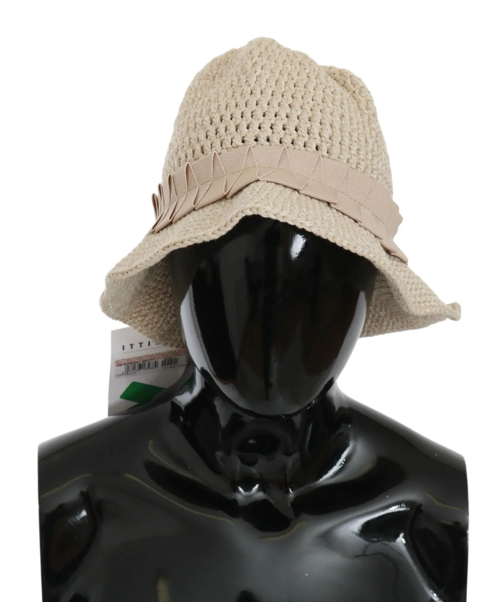 Ermanno Scervino Women's Beige Cotton-Nylon Bucket Cap