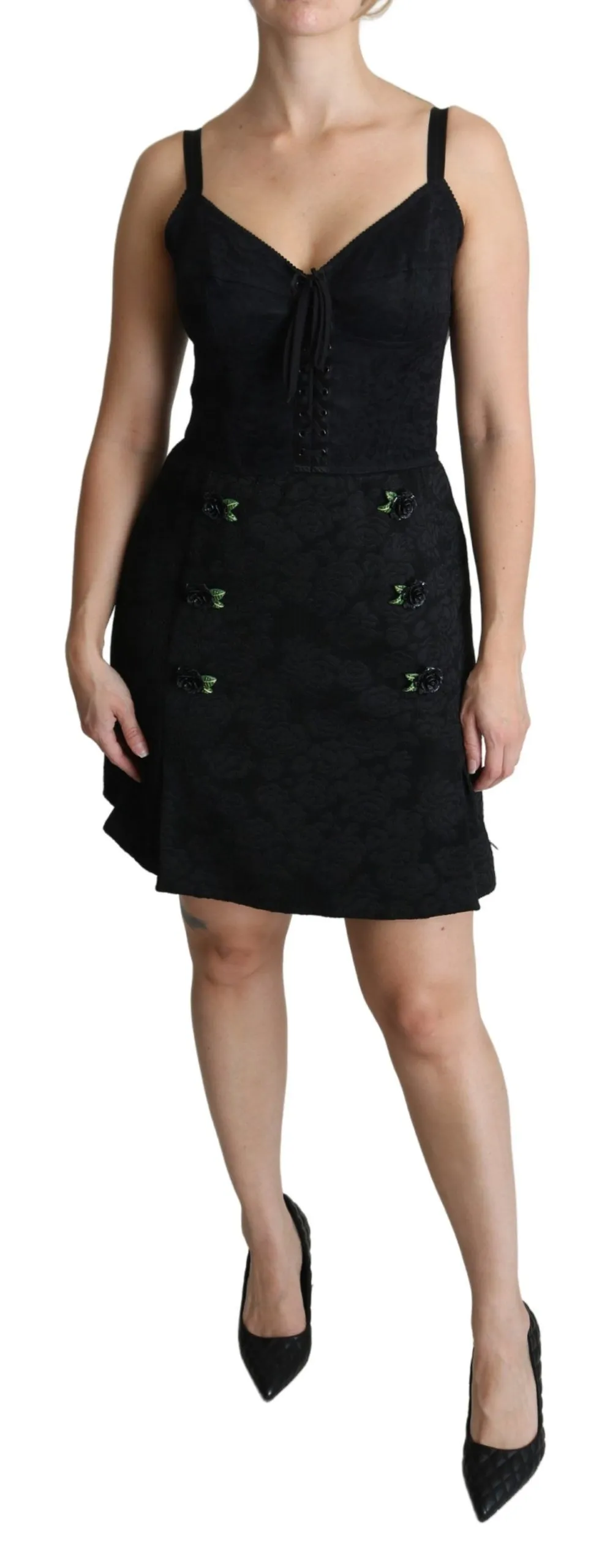 Dolce & Gabbana Women's Chic Spaghetti Strap Sheath Mini Dress