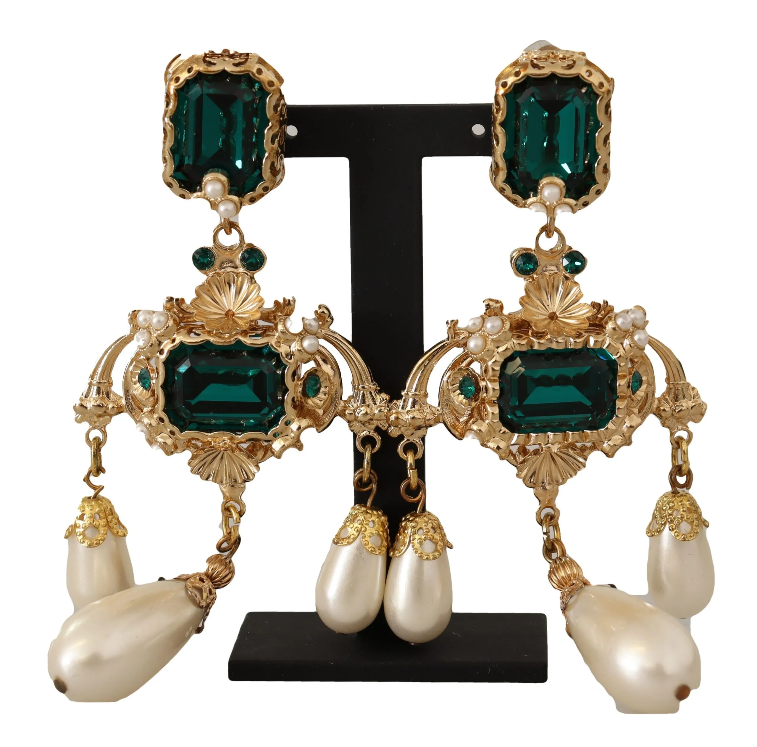 Dolce & Gabbana Women's Baroque-Inspired Gold Clip-on Earrings