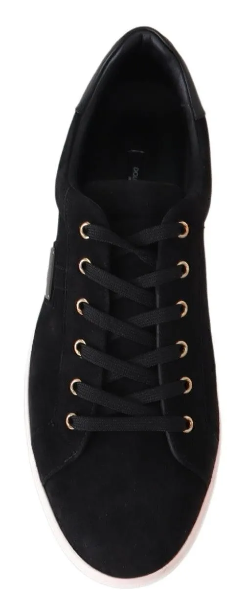 Dolce & Gabbana Men's Chic Black Leather Sneakers for Men
