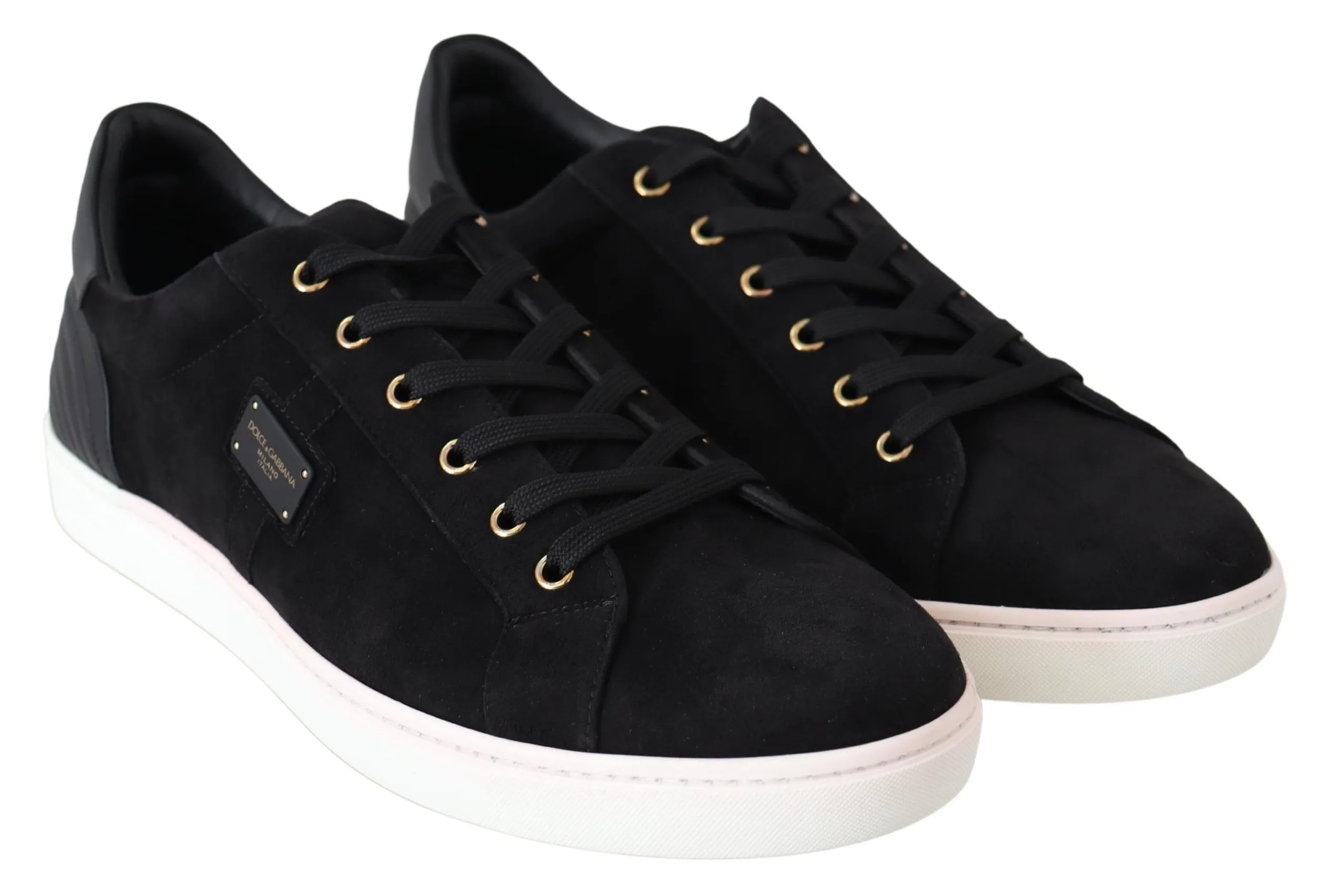 Dolce & Gabbana Men's Chic Black Leather Sneakers for Men