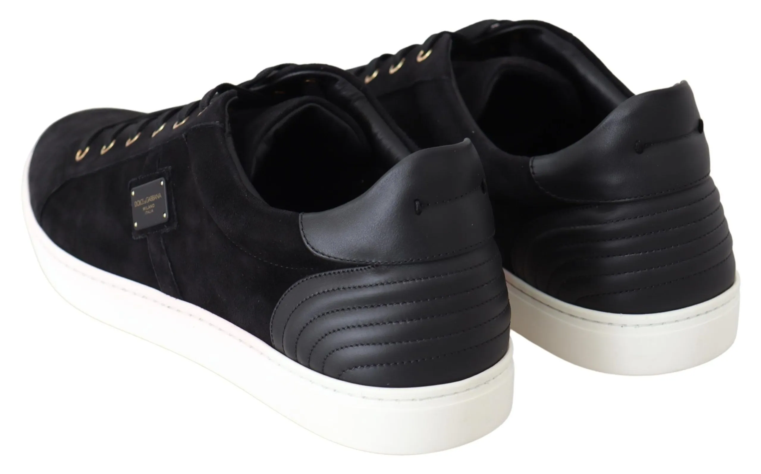 Dolce & Gabbana Men's Chic Black Leather Sneakers for Men