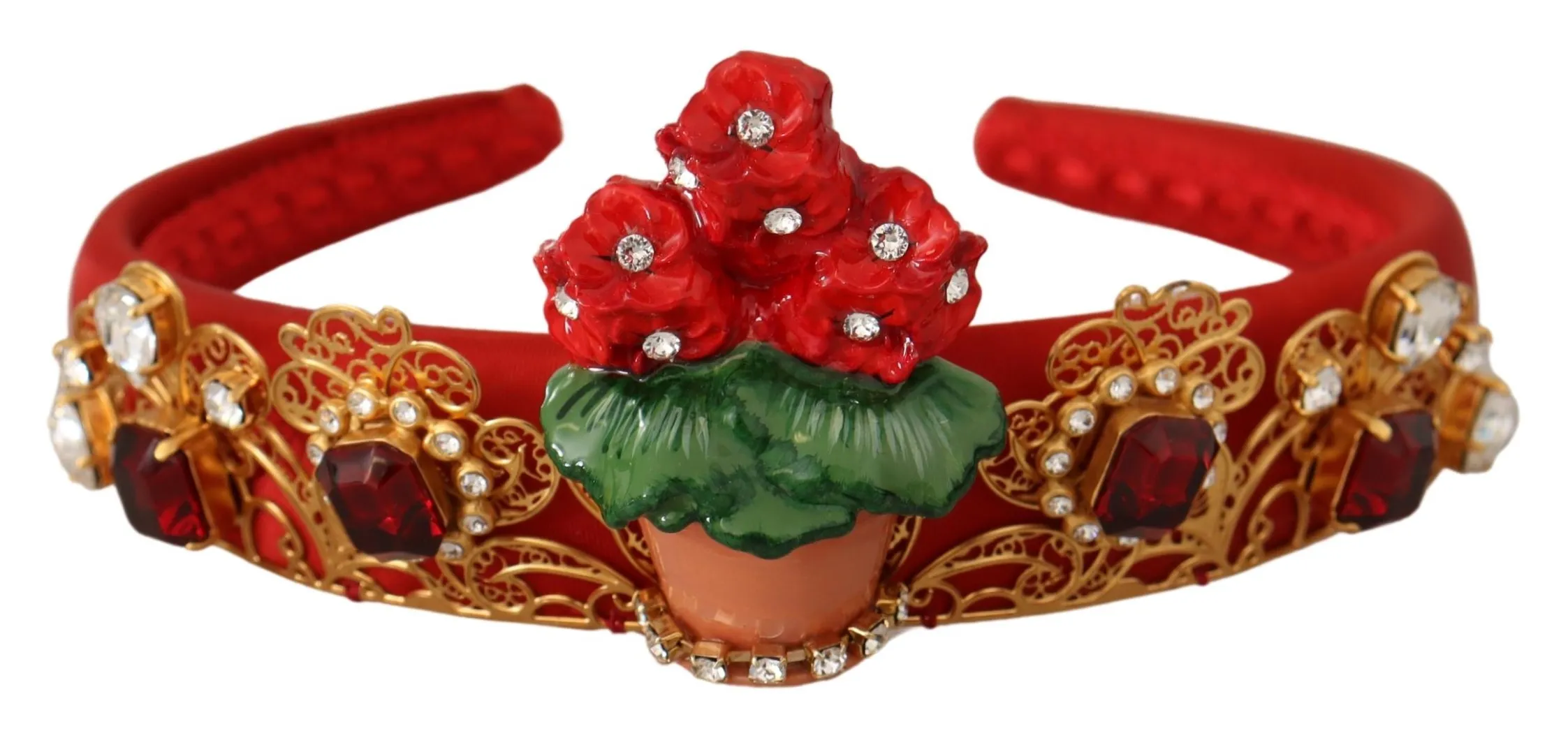 Dolce & Gabbana Women's Elegant Crystal Embellished Red Diadem