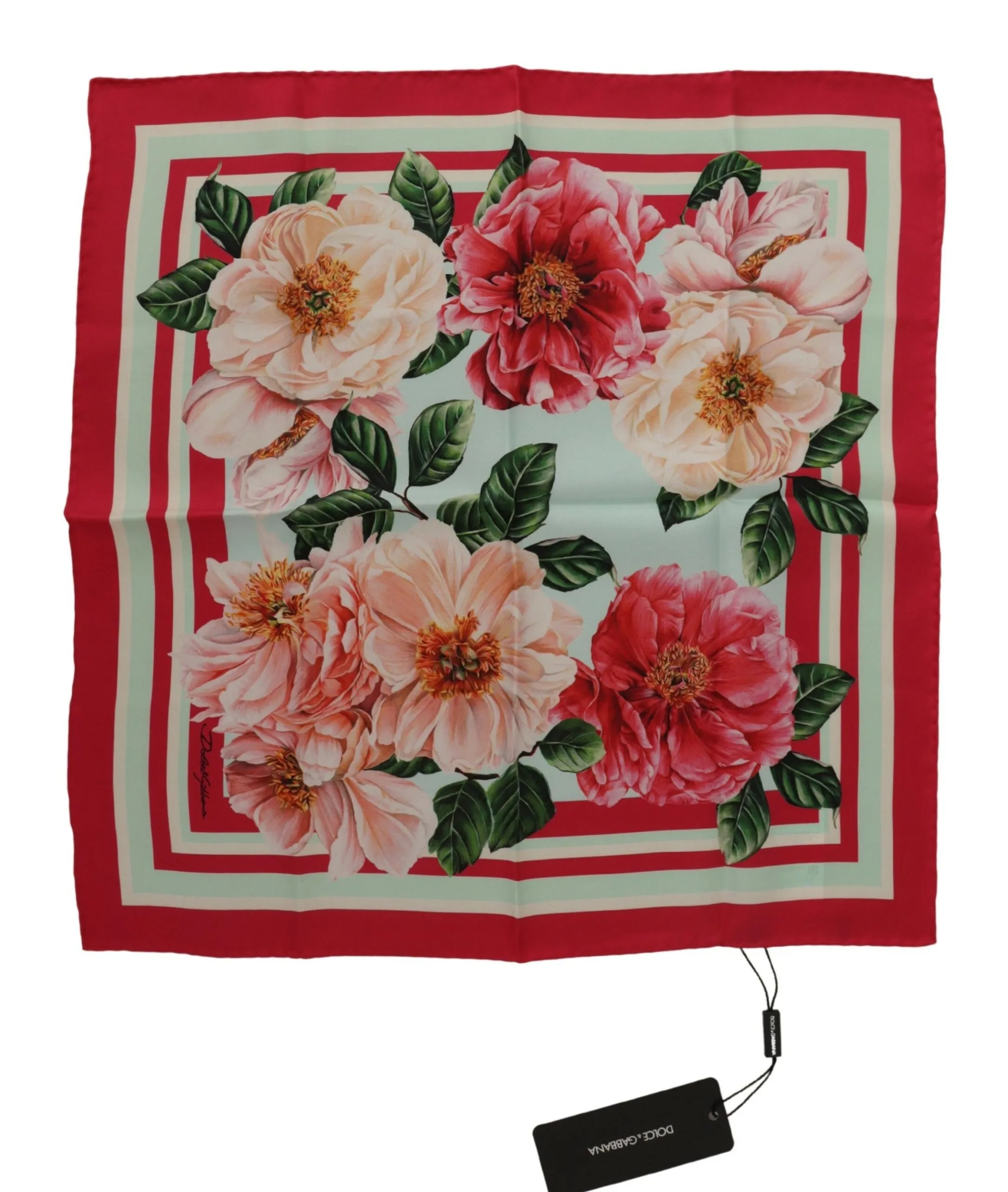 Dolce & Gabbana Women's Elegant Floral Silk Square Scarf