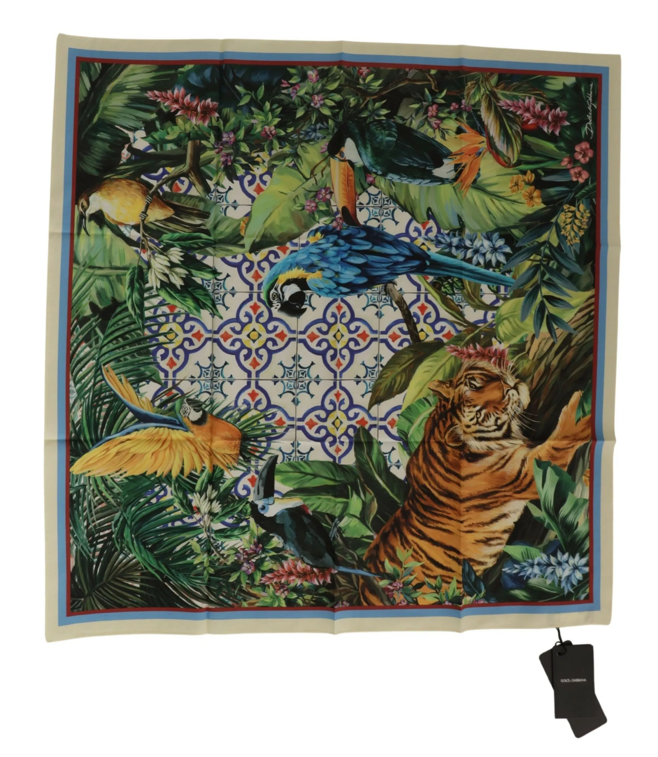 Dolce & Gabbana Women's Exquisite Jungle Print Cotton Scarf