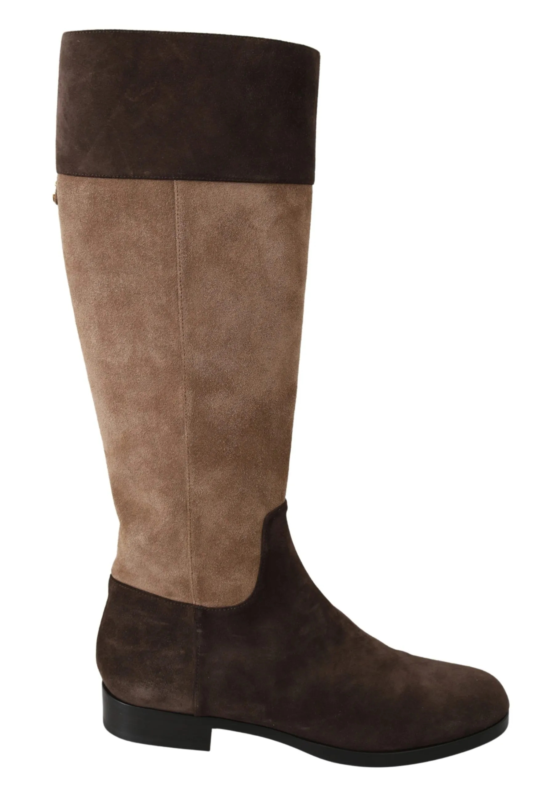 Dolce & Gabbana Women's Chic Leather Knee-High Boots in Brown